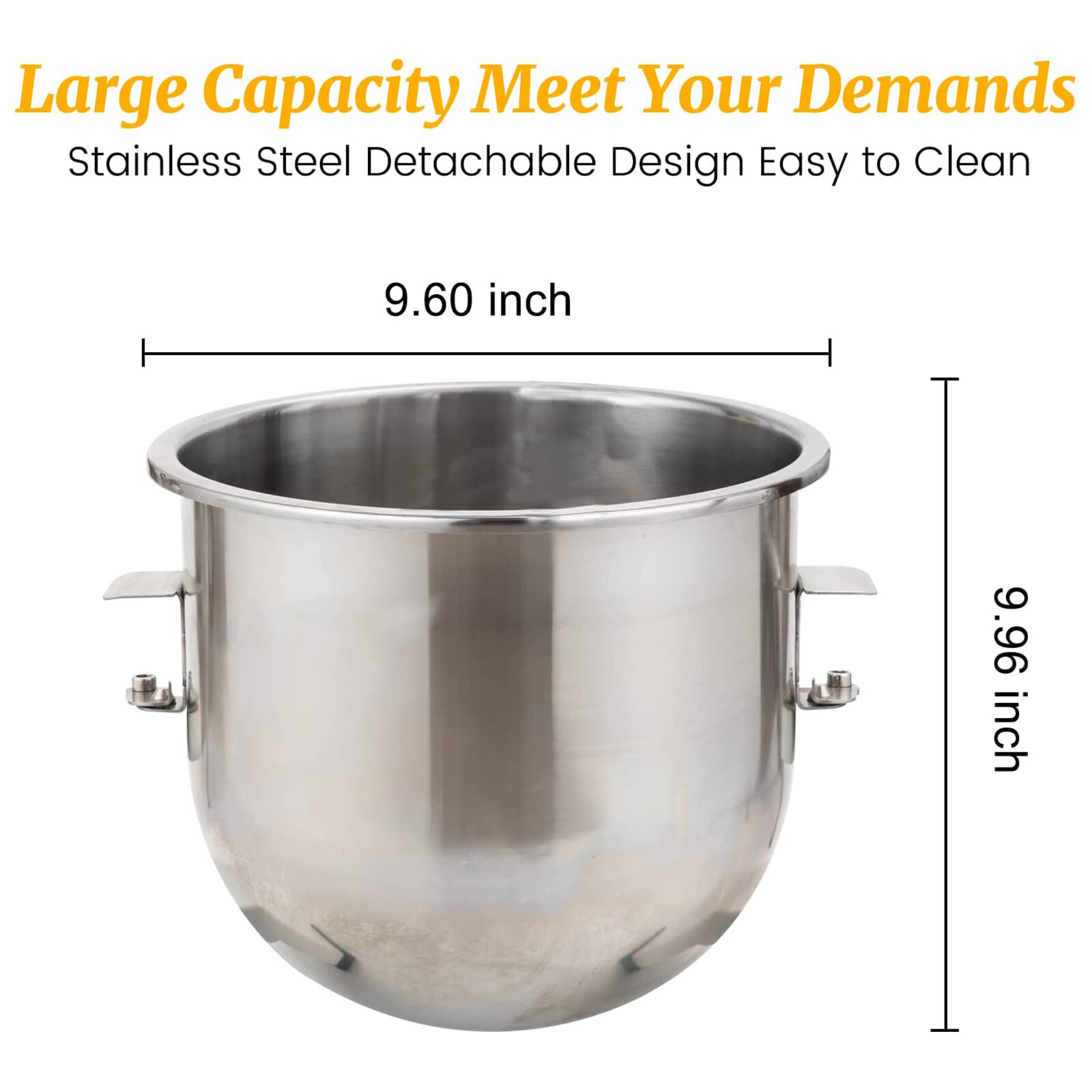 Hakka Commercial Planetary Mixer 10Qt Dough Food Mixer 4 Function Bakery 400W