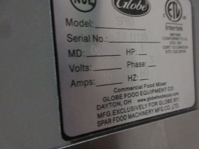 REDUCED!!! NEW Globe SP80 Floor Model 80 Quart Planetary Bread Dough Pizza Mixer