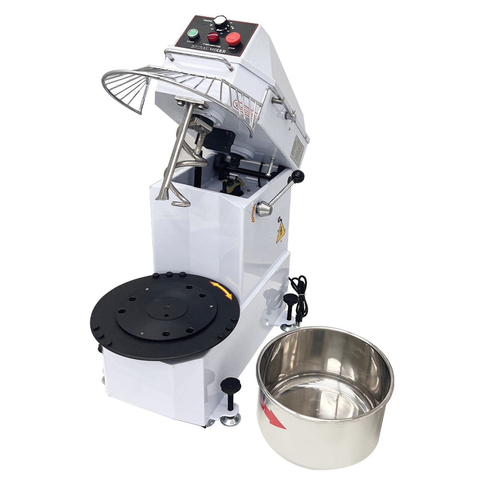 110V 20L Food Mixer Spiral Dough Mixer Flour Mixing Machine w/ Detachable Bucket