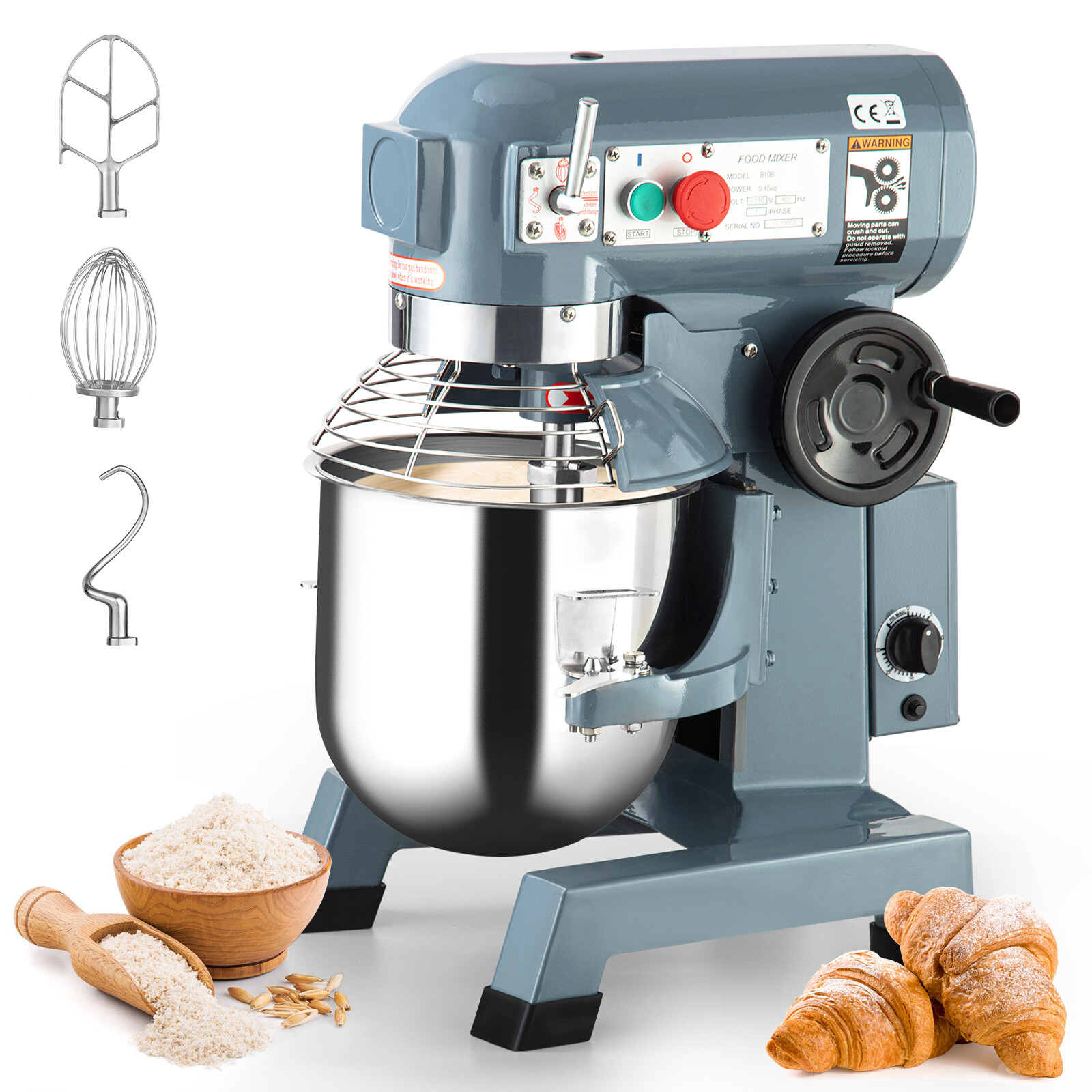 3Speed 20Qt stand Commercial Dough Food Mixer Gear Driven Pizza Bakery 1100W NEW
