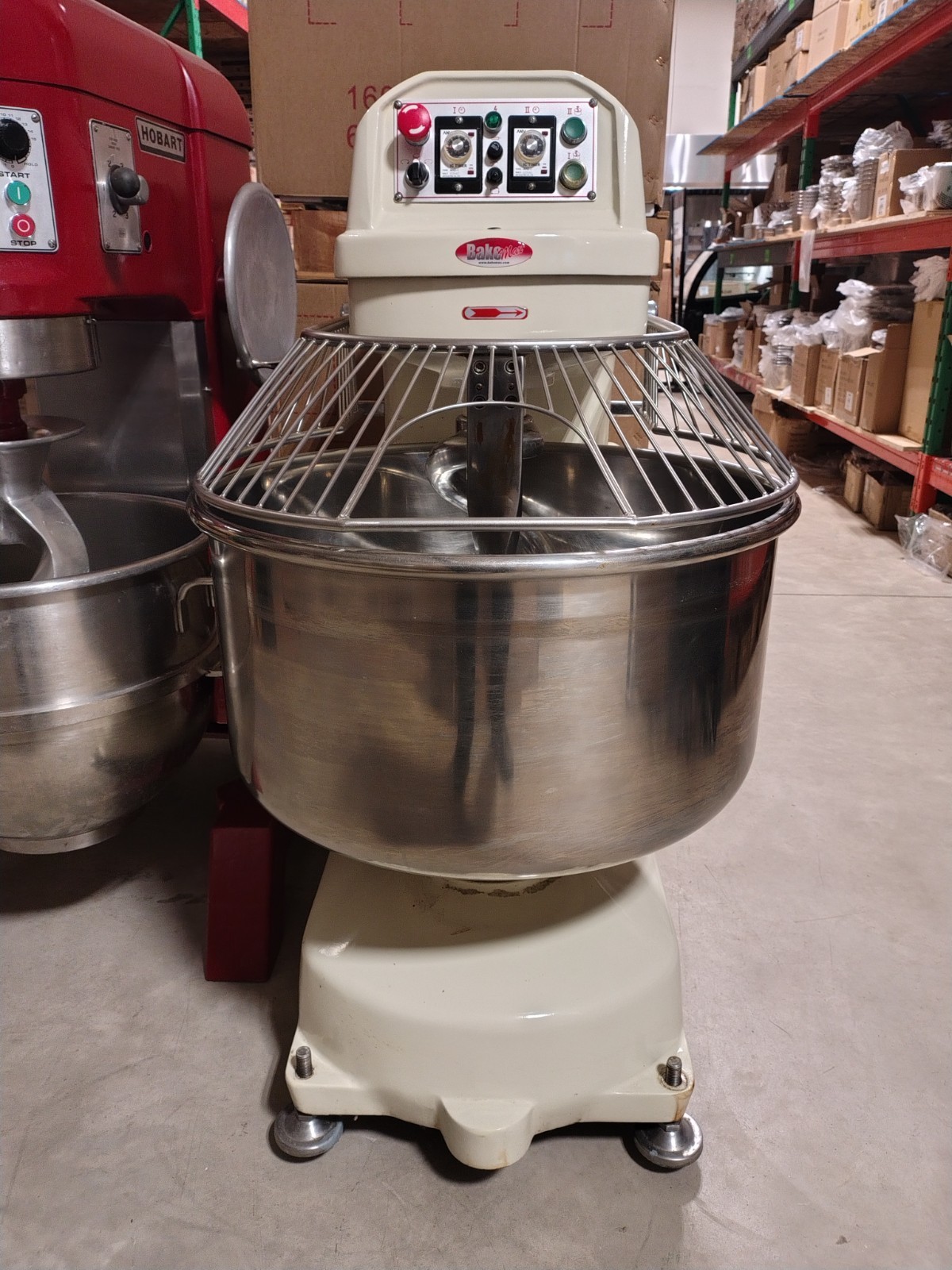 BakeMax BMSM080 Spiral Mixer with 127 qt Reversible Fixed Bowl, 2-Speed, 176…