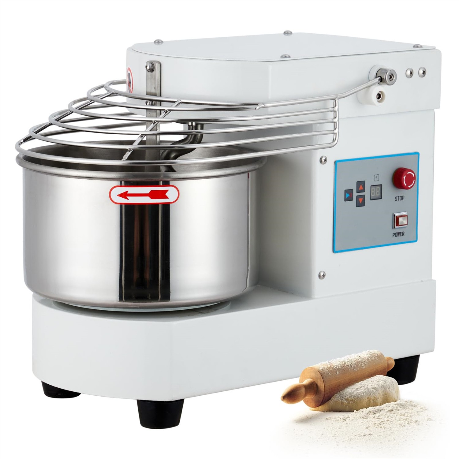 ✅650W Commercial Food Mixer 10.5 Qt Touch Screen Dough Mixer Machine with Timer