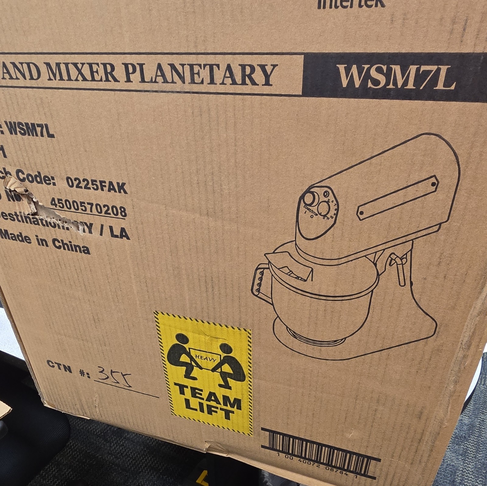 Waring WSM7L Countertop Planetary Stand Mixer 11-Speed, MPN WSM7L