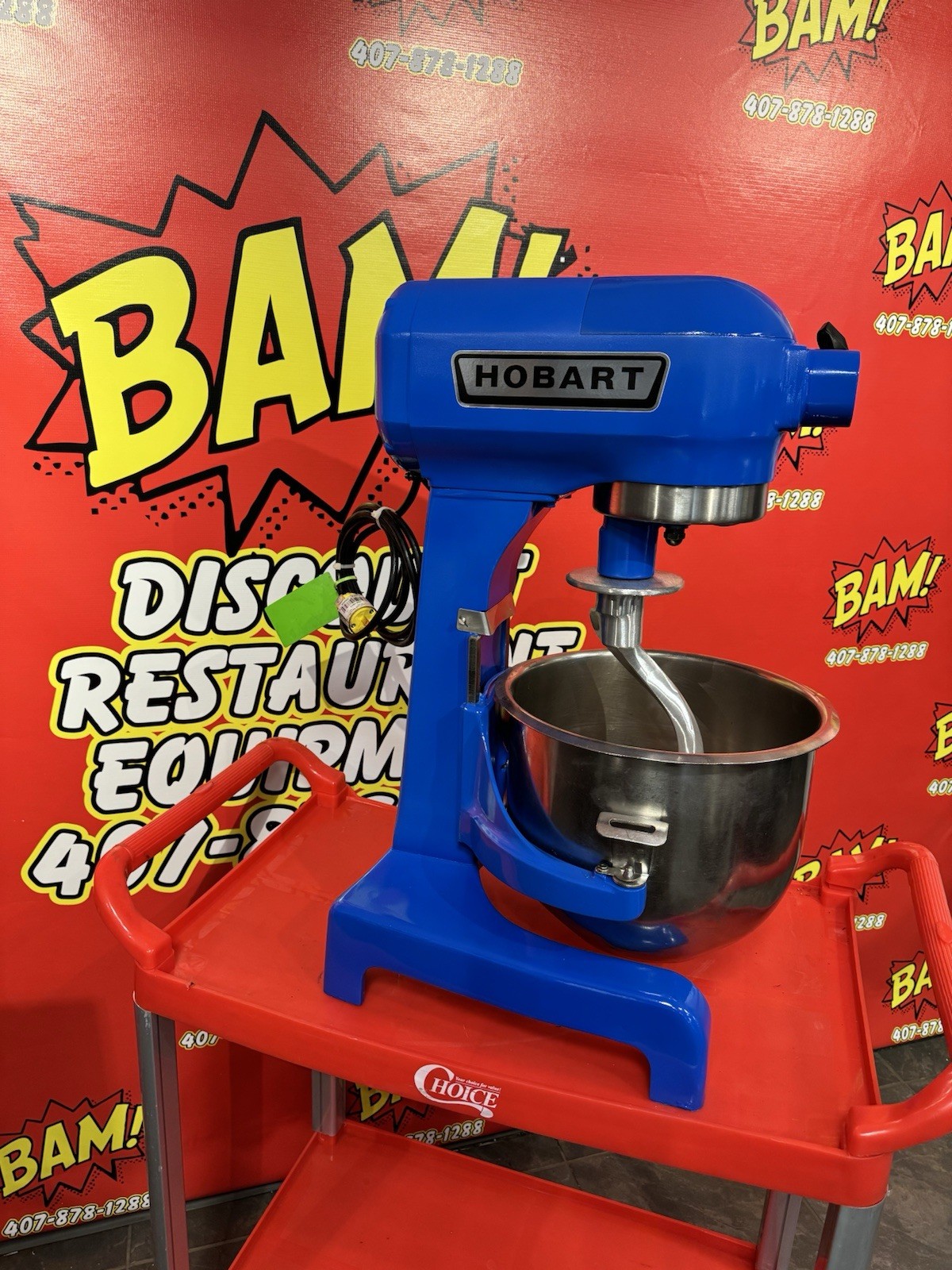 Hobart A-200 20 Qt Bakery Dough Mixer w/ Stainless Bowl, Whip Attachment- 1/2HP
