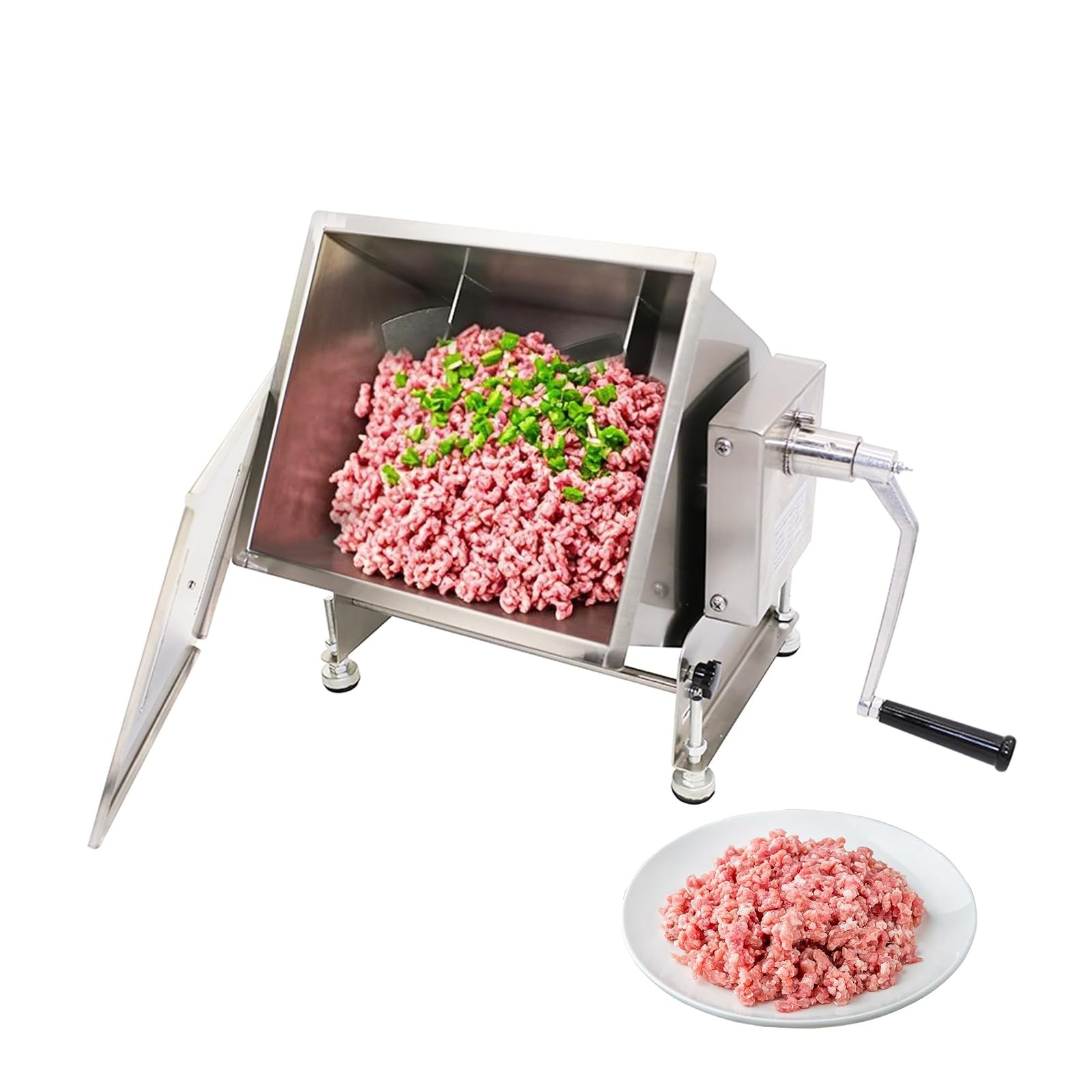 Hakka Commercial Meat Mixer 30lb 15L Stainless Steel Tilt Tank