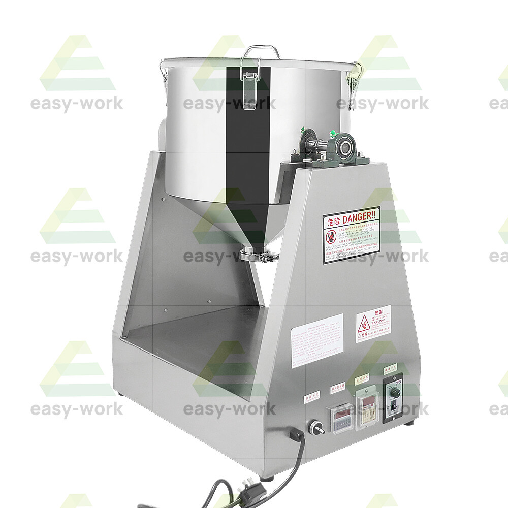 5-20KG Electric 304 Stainless Powder Blender Lab Dry Dough Powder Drum Mixer