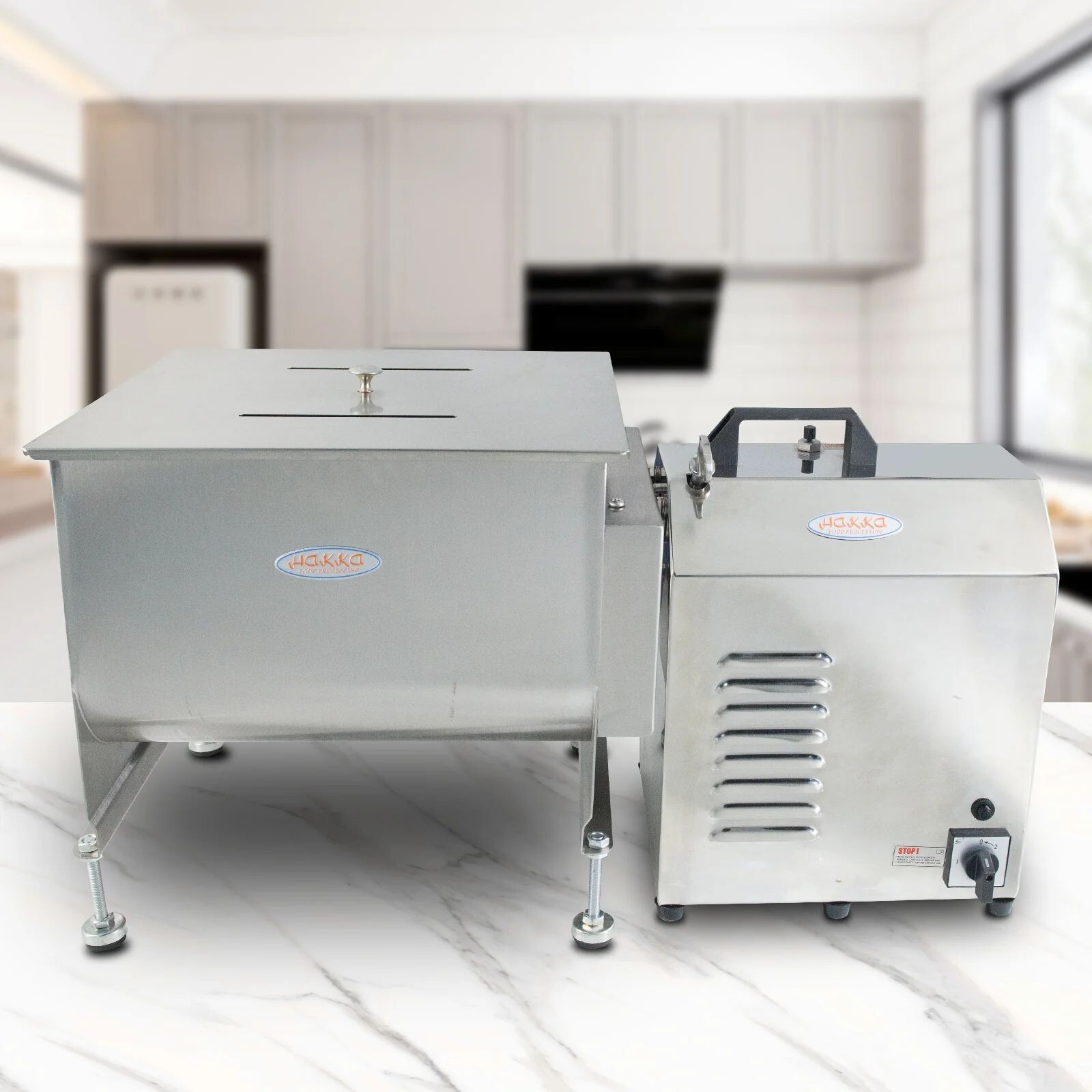 Clivia Commercial Electric Meat Mixer 45lbs 22.5L Tank Meat Mixer with Motor