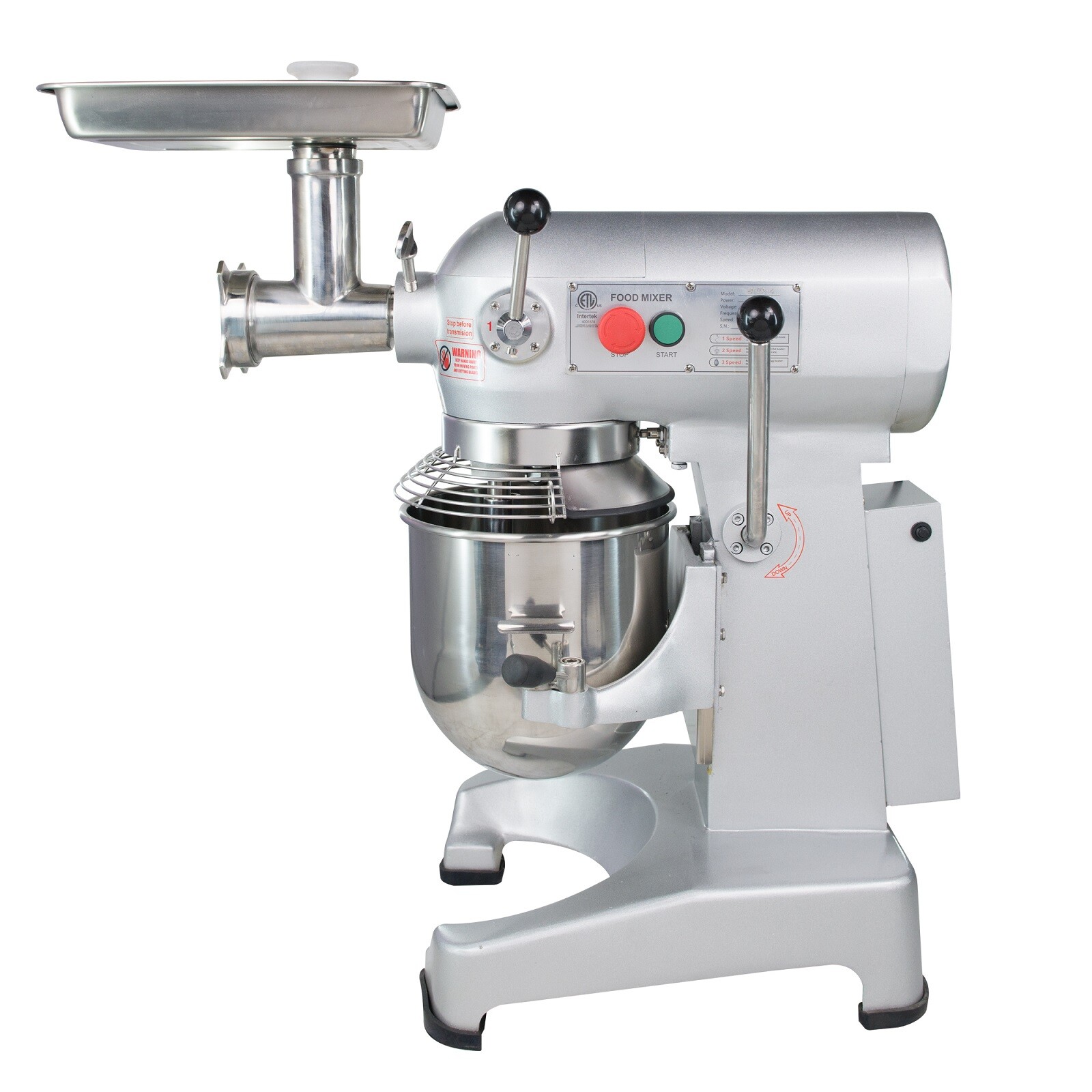Clivia Commercial Electric Food Mixer 10Qt Dough Stand Mixer 3 Speed 400W
