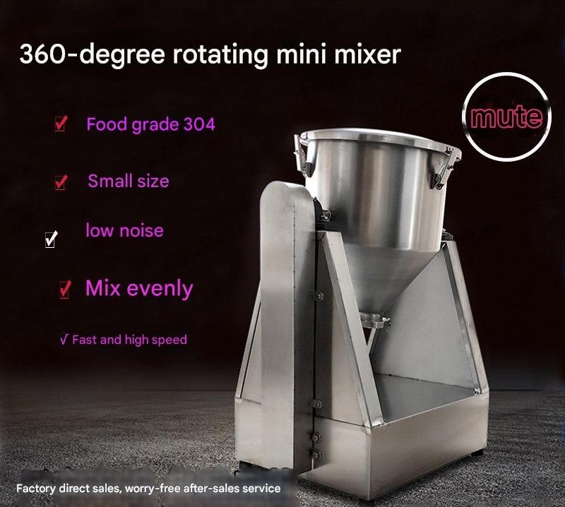 Lab Dry Dough Powder Drum Mixer 5-20KG 110V 304 Stainless Powder Blender
