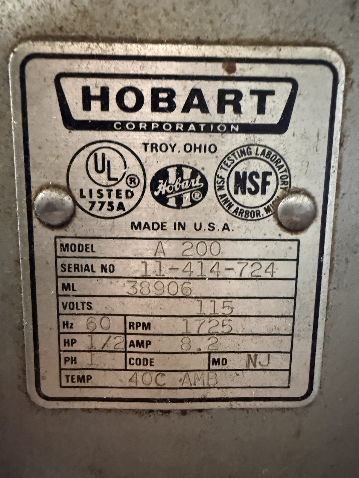 Hobart A200 Stand mixer