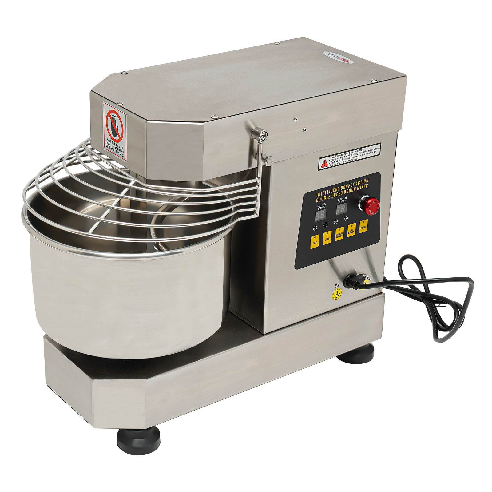 Commercial Dough Mixer 360° Mixing Dough Kneading Machine spiral stirring rod