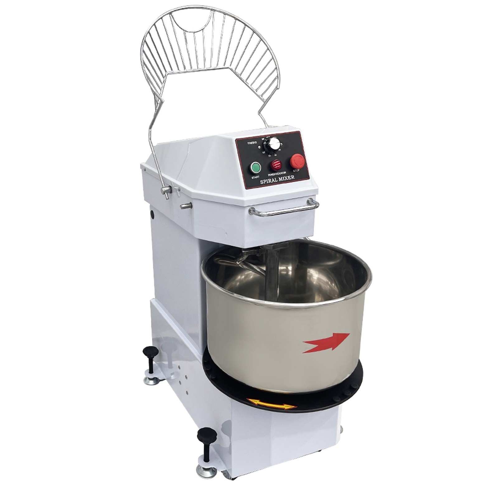 110V 20L Food Mixer Spiral Dough Mixer Flour Mixing Machine w/ Detachable Bucket