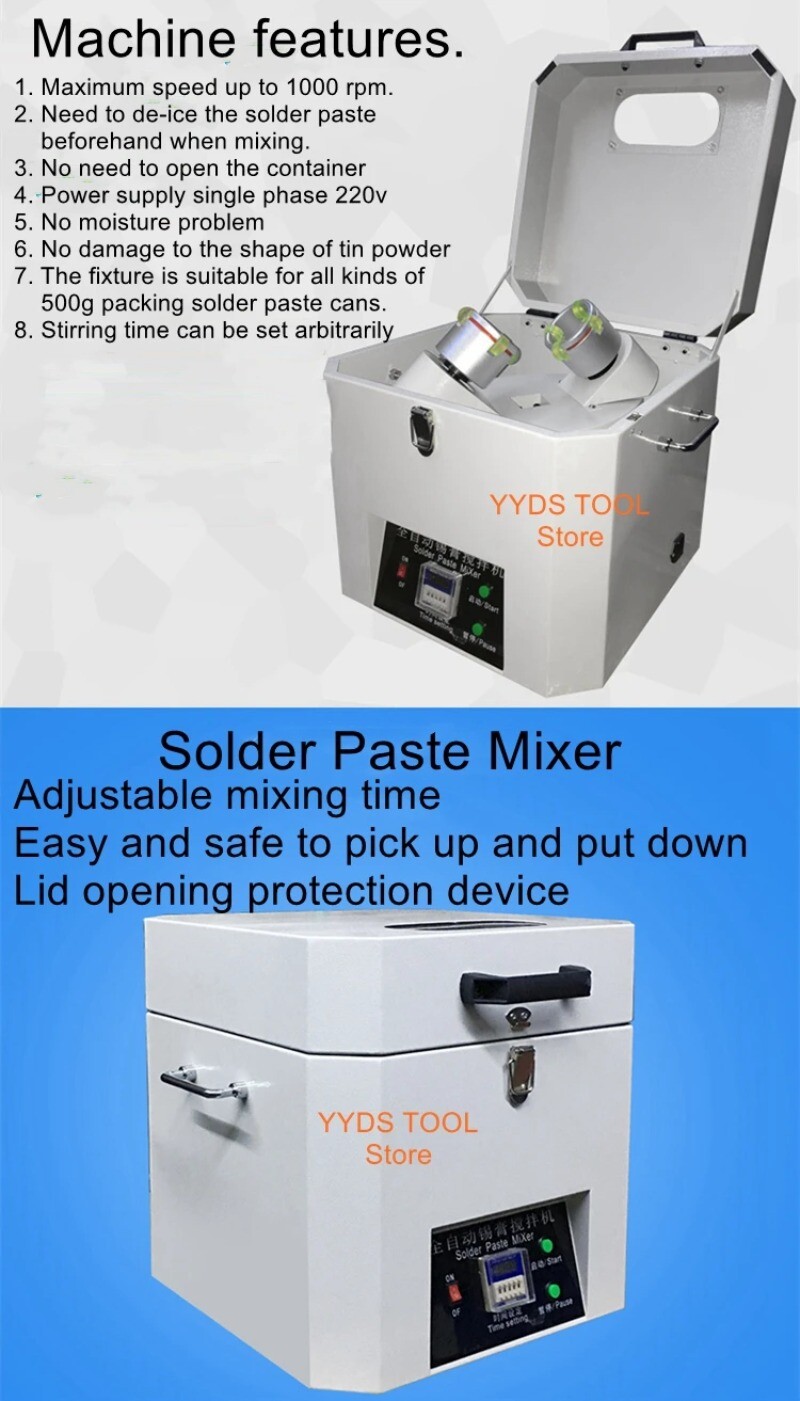 Automatic Solder Paste Mixer Non-Standard Mixer Speed Setting Solder Paste Mixer