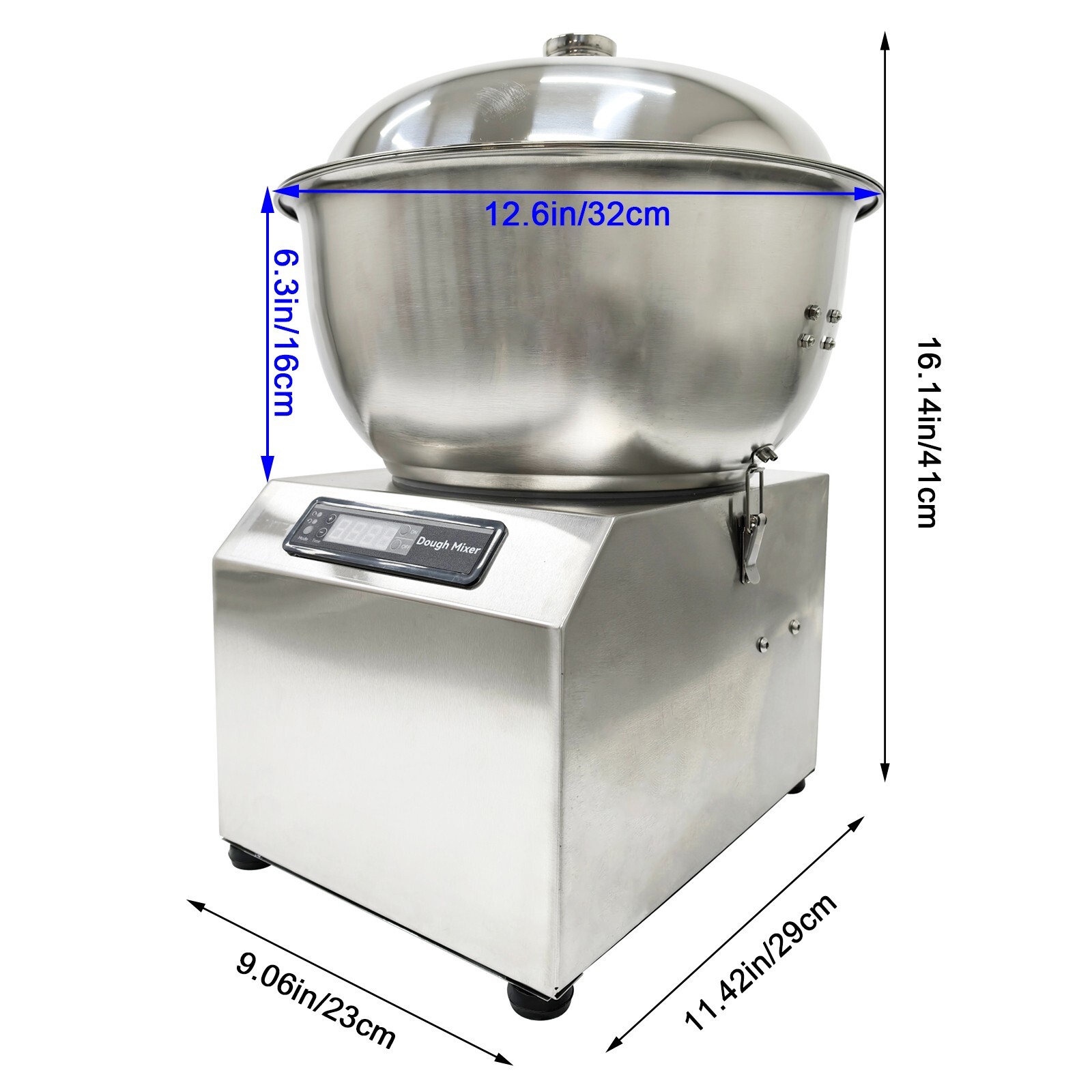 5kg Basin Dough Mixer Stainless Dough Kneading Machine Commercial Stuffing Mixer