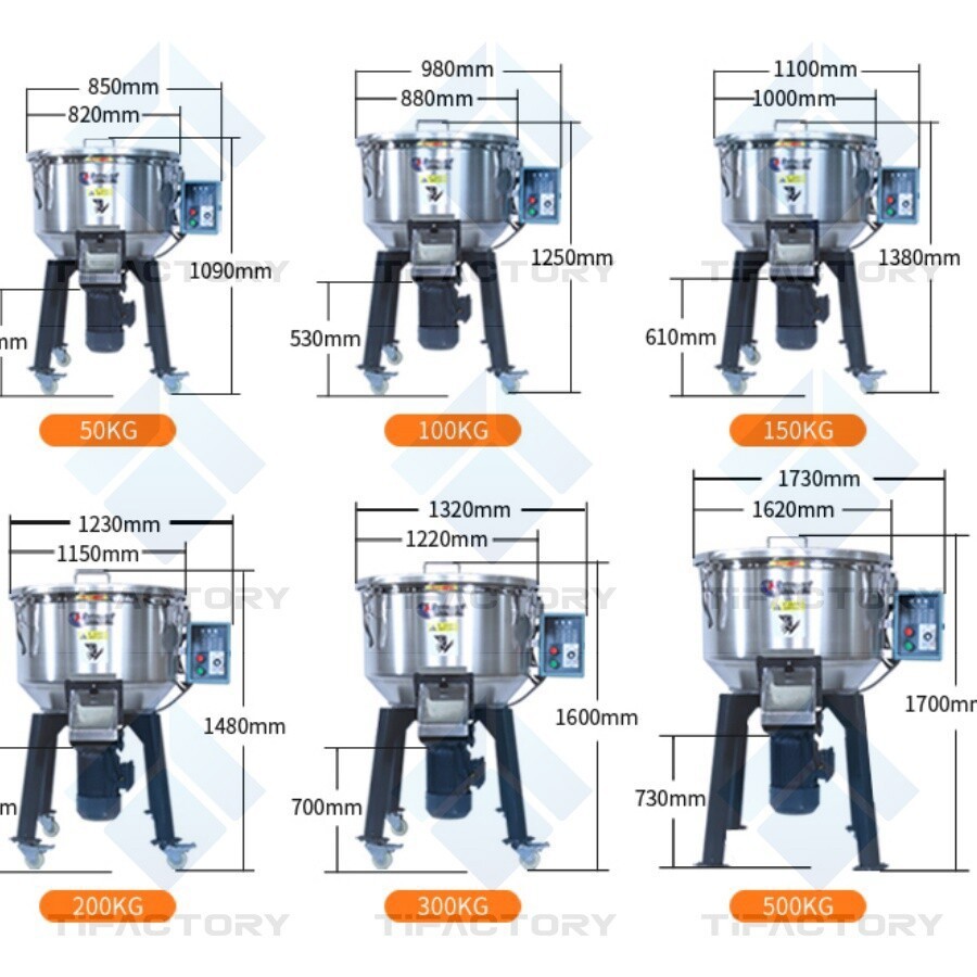 100KG Plastic Particles Mixer Industrial Color Vertical Mixer Blender 380V/220V