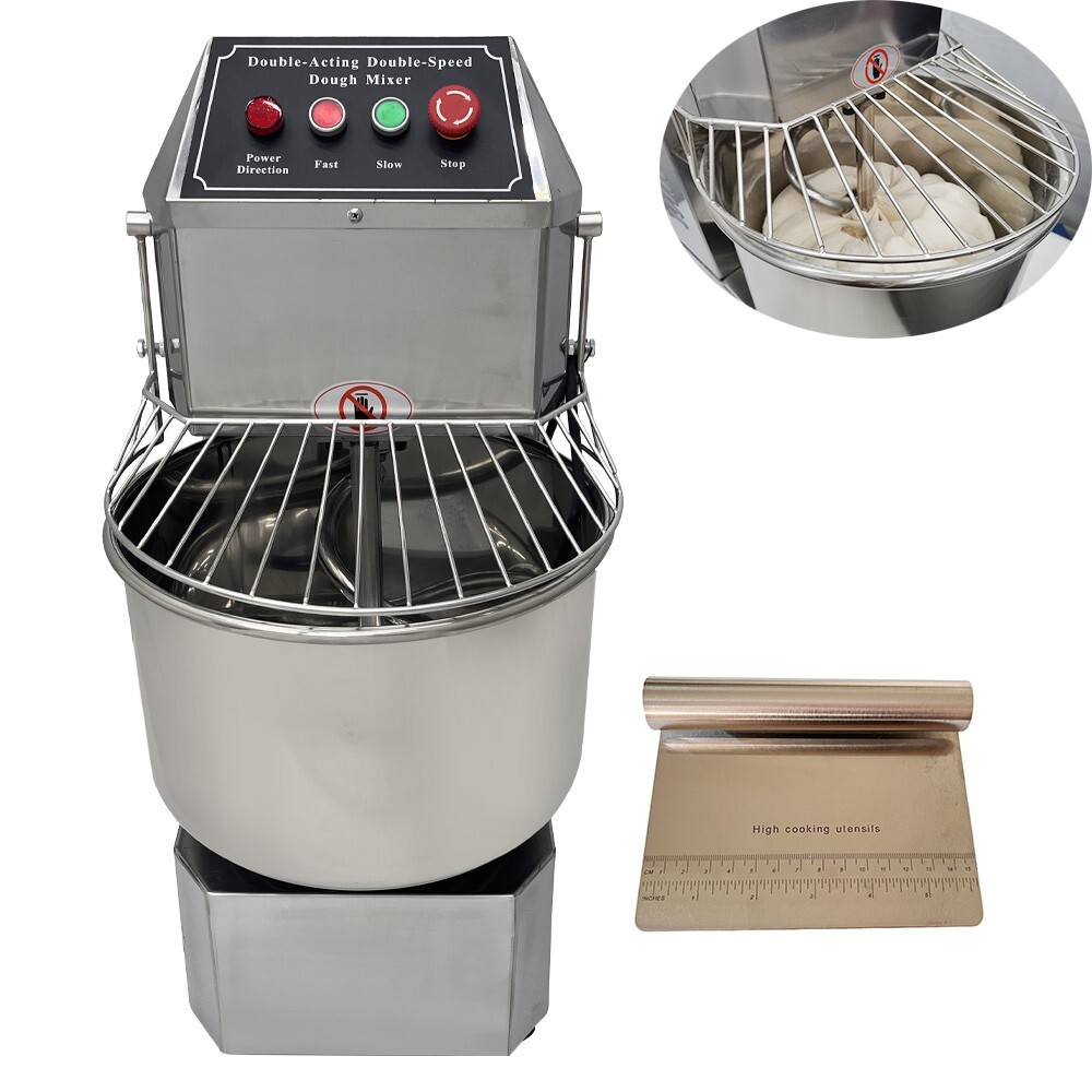 30L Dough Mixer Commercial Machine Food Preparation Electric Kneading Stainless