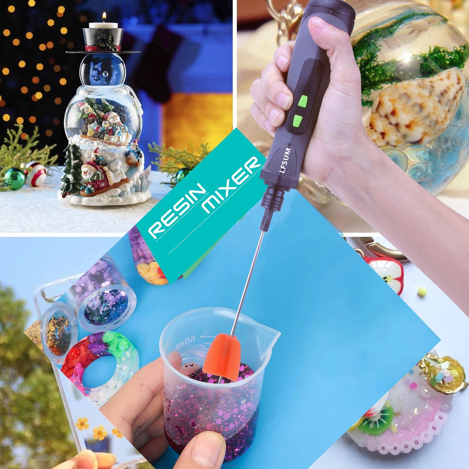 Silicone Resin Mixer Epoxy Paddles,Reusable Reusable Paint and Resin…