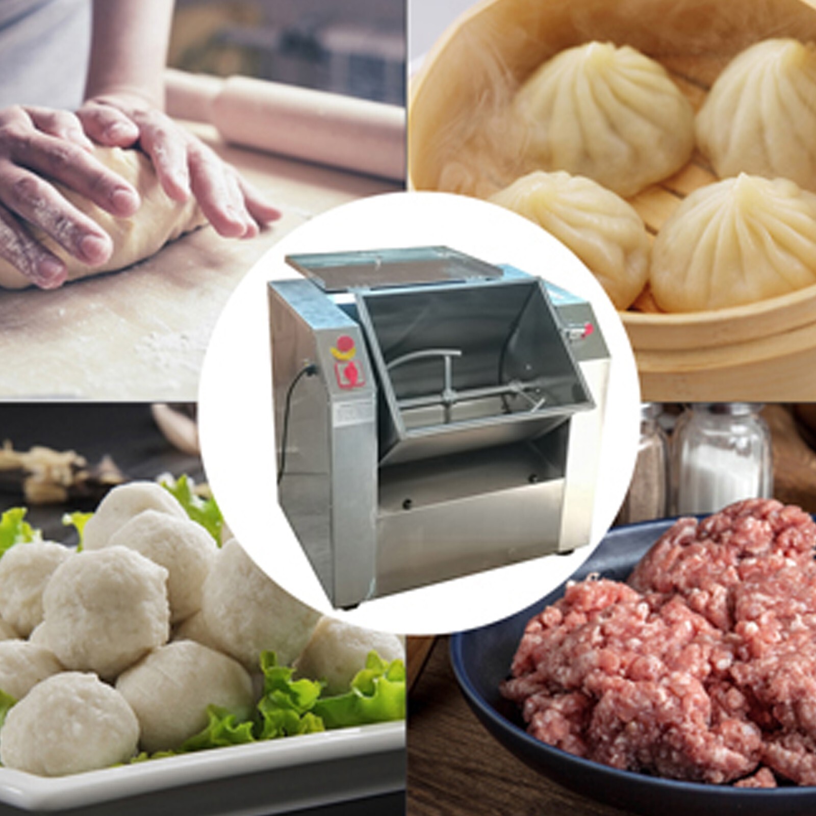 15KG Commercial Stainless Steel 110V 30QT Electric Dough Mixer Mixing Machine