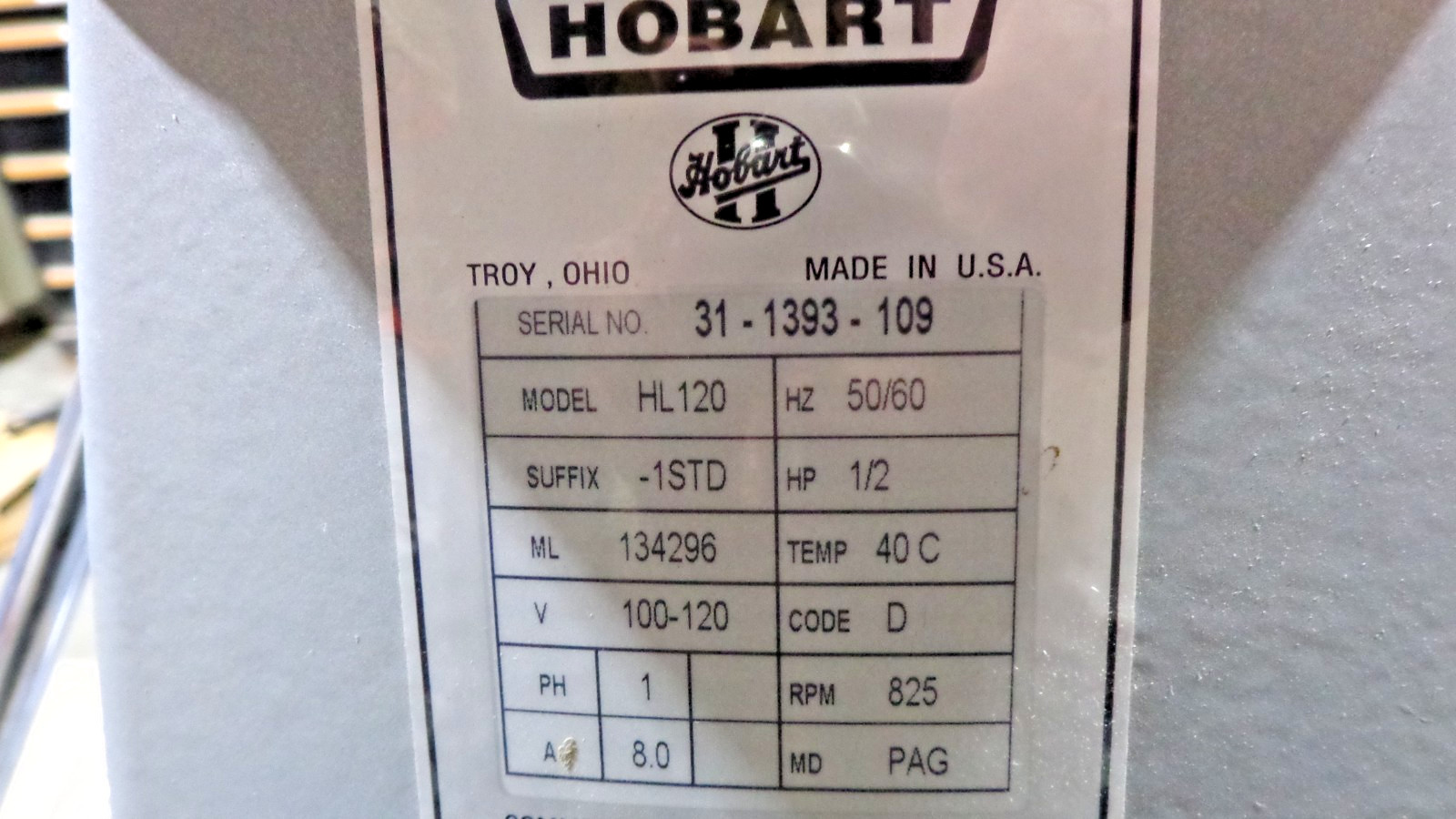 Hobart HL120 12 Quart Commercial Mixer With Bowl Guard & Two Attachments, 1/2 HP