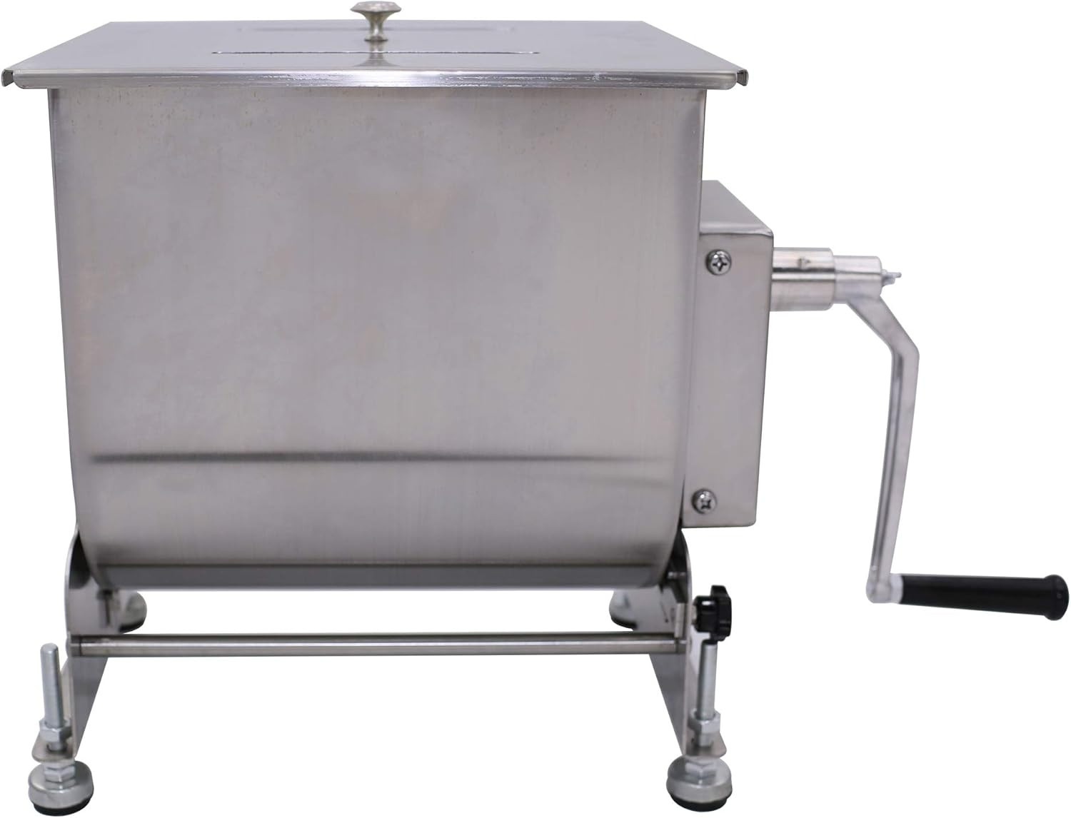 CMI Commercial Tilting Mixer Stainless Steel Manual Meat Mixers with Lid, 35Lb/2