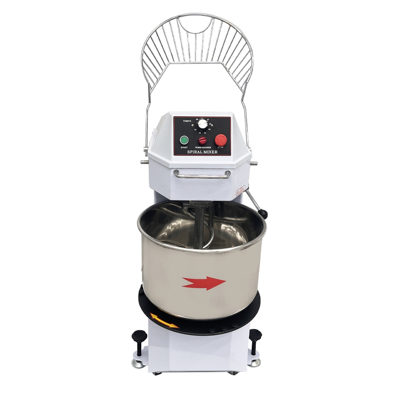 110V 20L Food Mixer Spiral Dough Mixer Flour Mixing Machine w/ Detachable Bucket