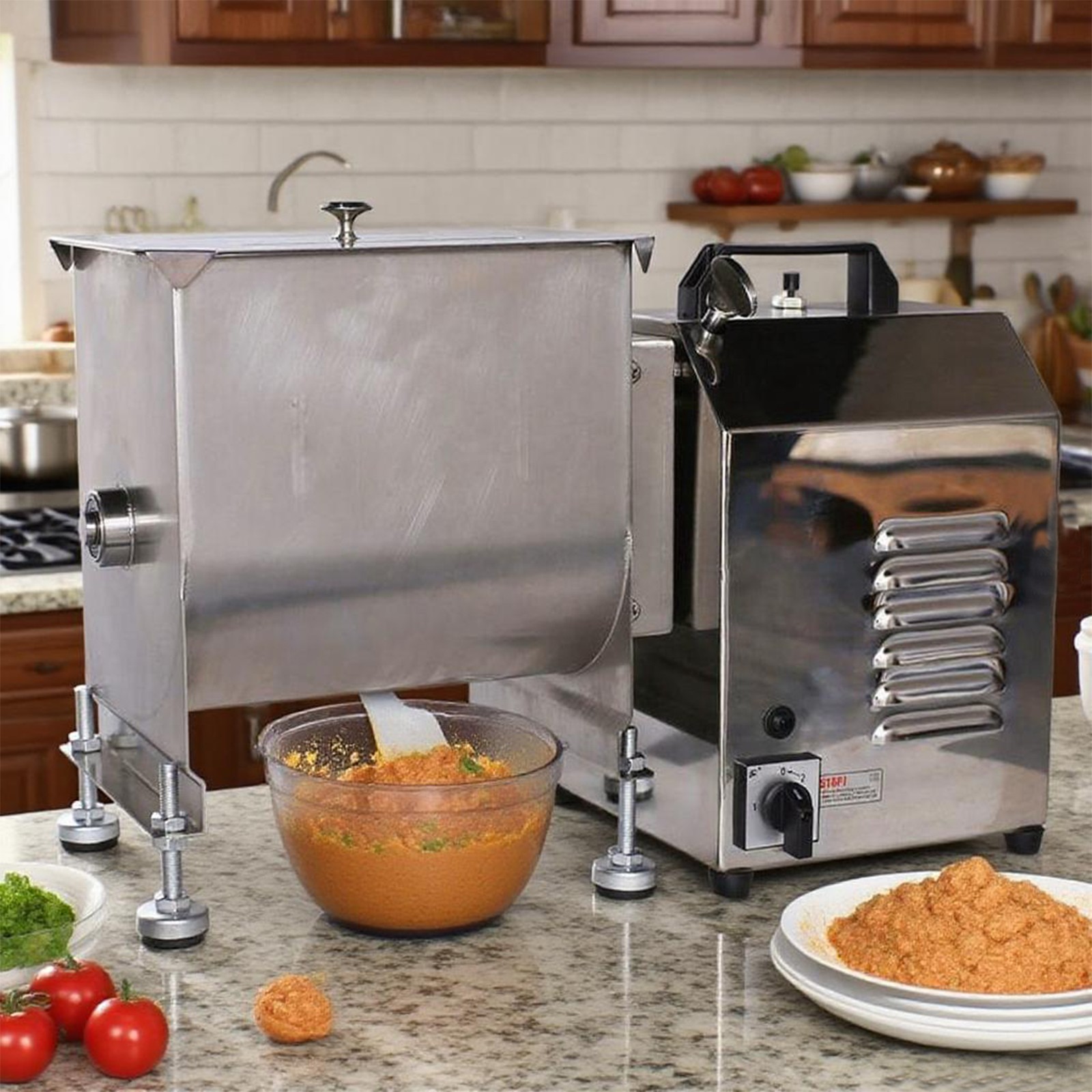 110VElectric/Manual Meat Stuffing Mixer Stirring Machine for Meat Vegetable Food