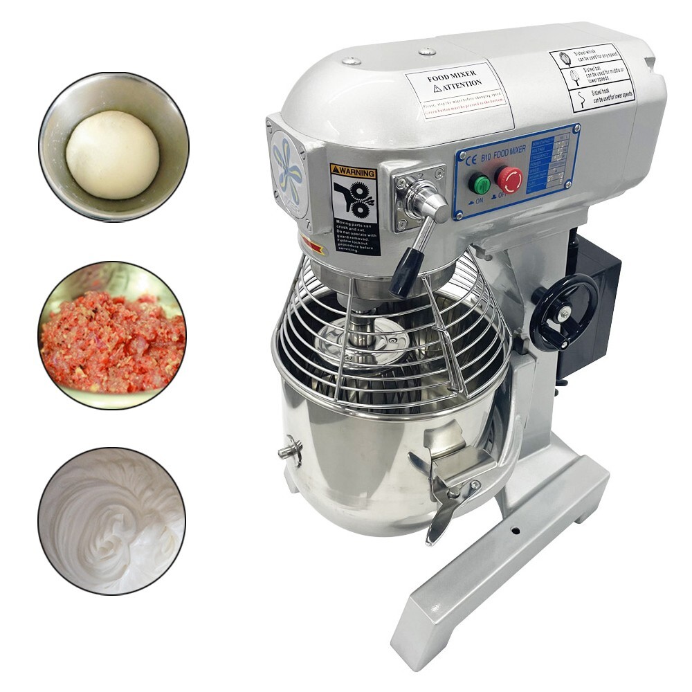 Commercial 110V 15L Heavy Duty Multi-purpose 3 Speed Dough/Stuffing/Egg Mixer