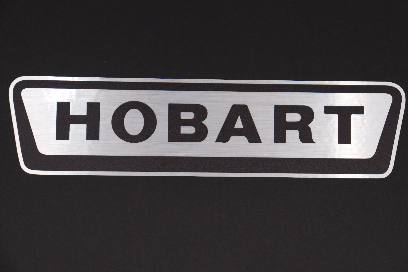 Vintage Hobart Decal On Brushed Film. Antique Hobart Decal 7.25×1.75