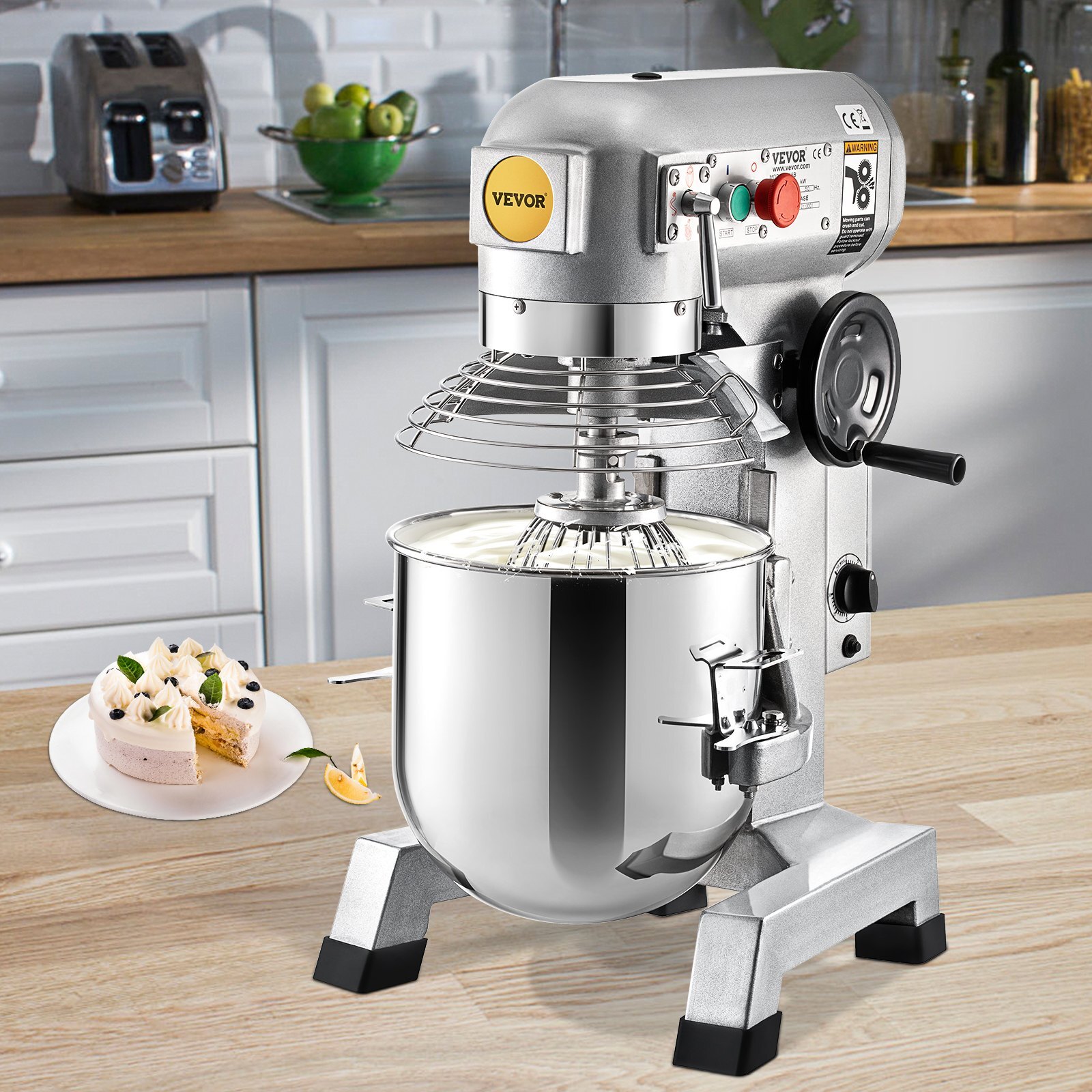 Commercial Food Mixer, 30Qt Commercial Mixer with Timing Function, 3 Speed 1100W