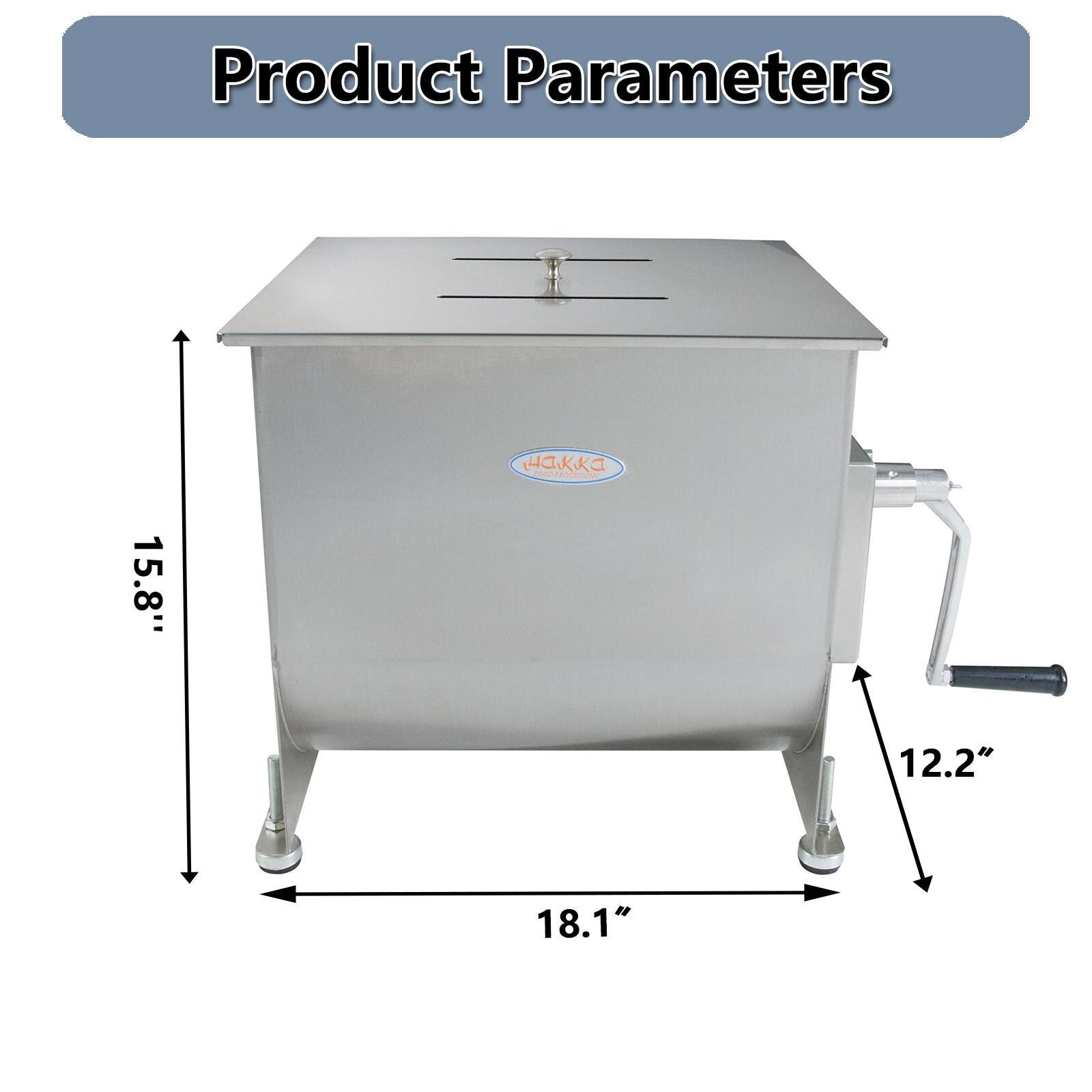 Clivia Commercial Electric Meat Mixer 45lbs 22.5L Tank Meat Mixer with Motor