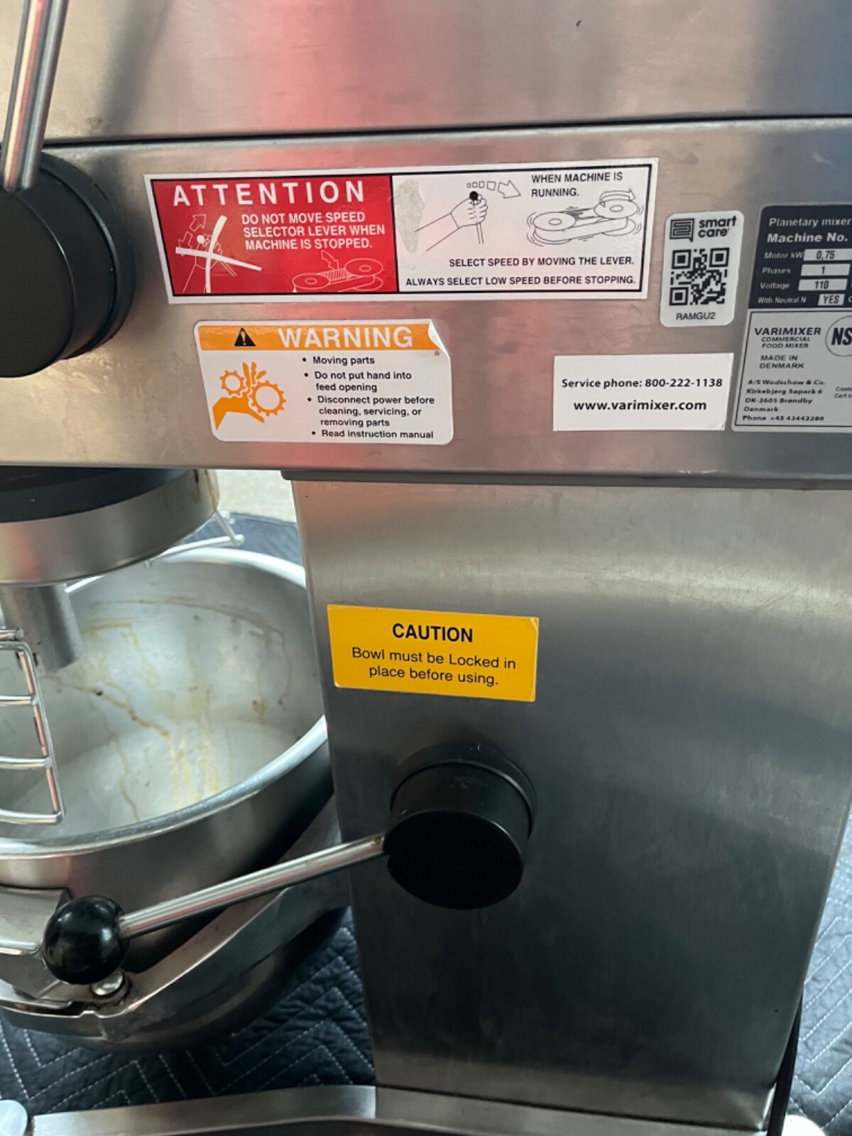 Pre-Owned Varimixer W20J Planetary Mixer Varimixer Commercial Mixer