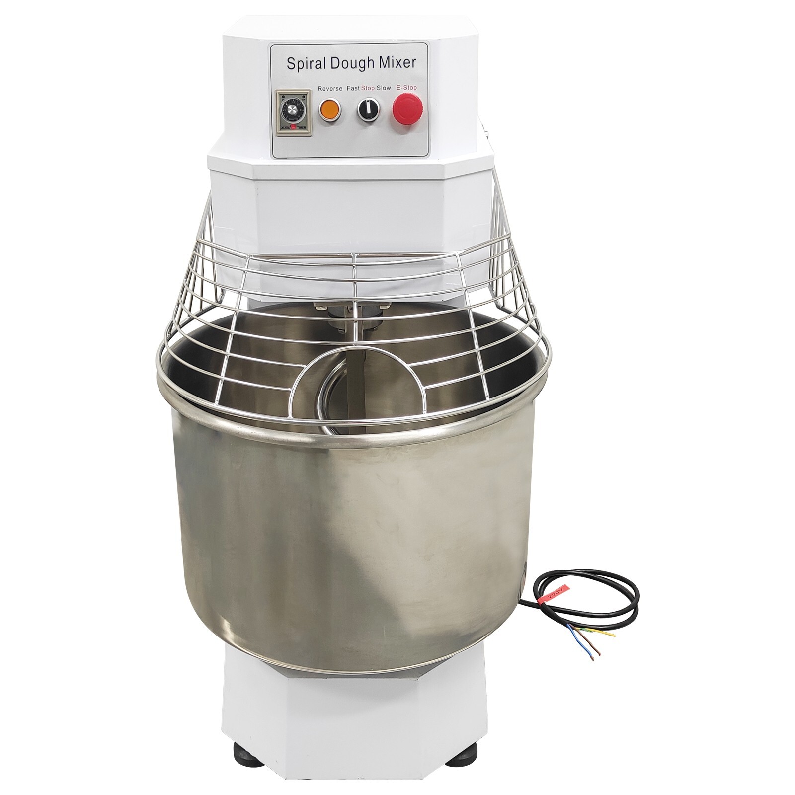 220V 60L Commercial Dough Mixer Machine Double-acting Double-speed Max 55 lbs