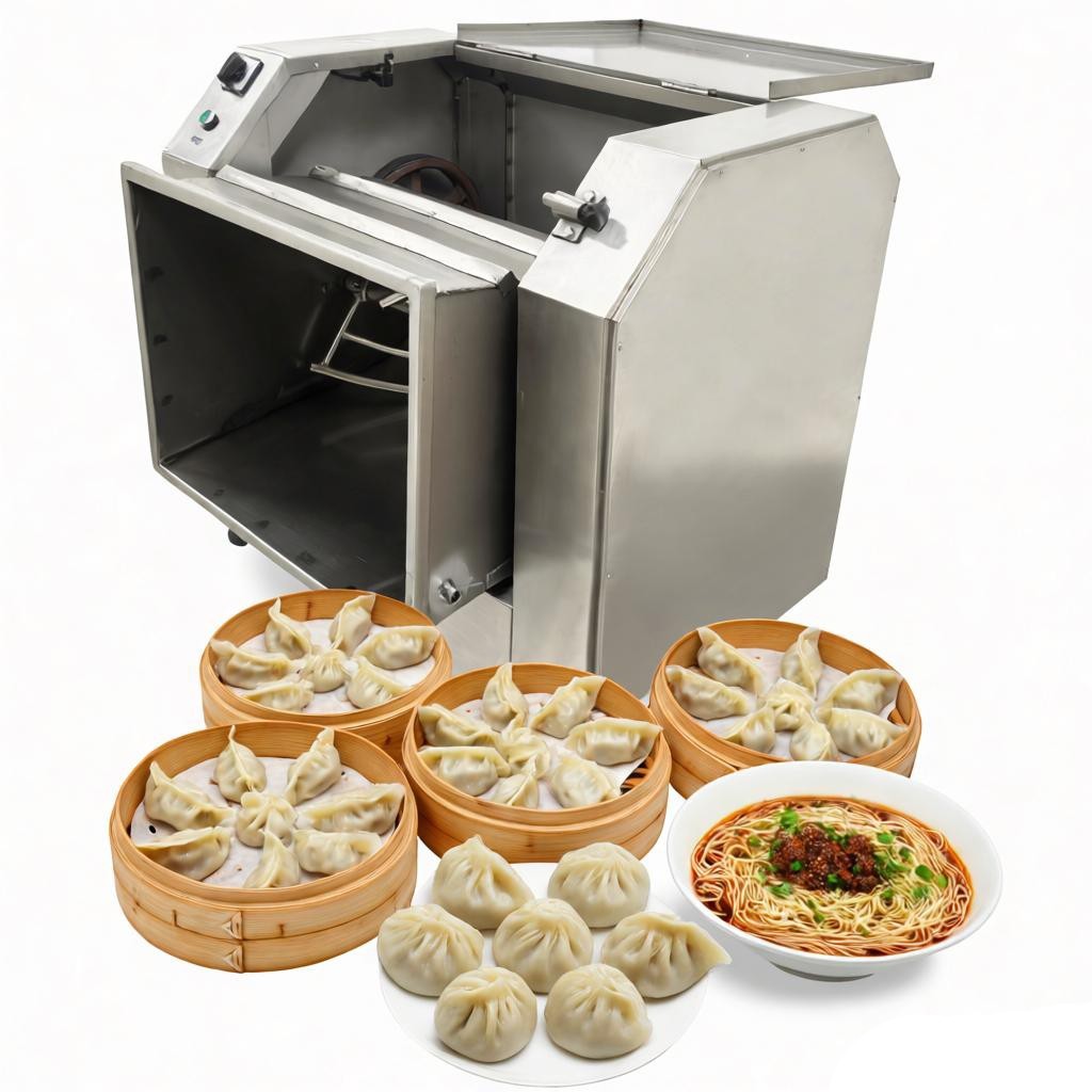 75kg Fully-enclosed Dough Mixer 220V Three-phase Kneading Machine TiltableHopper