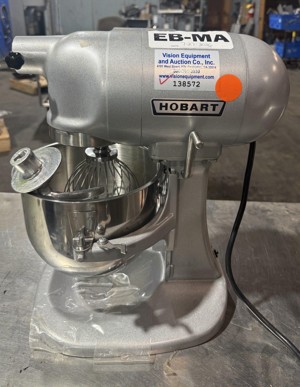 2024 HOBART N50 5QT. DOUGH MIXER W/ BOWL, WHISK AND HOOK ATTACHMENT