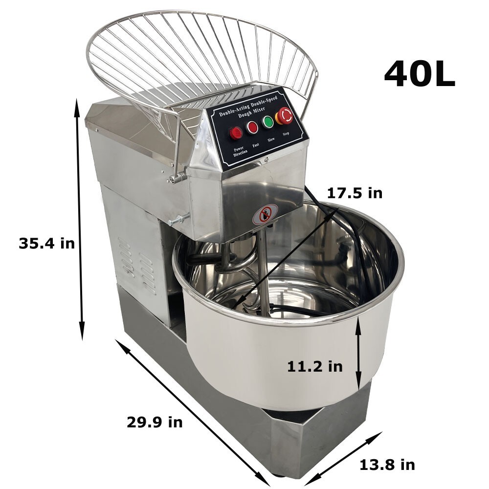 1 PC 110V 40L Commercial Mixers Machine Double-acting Double-speed Dough Mixer
