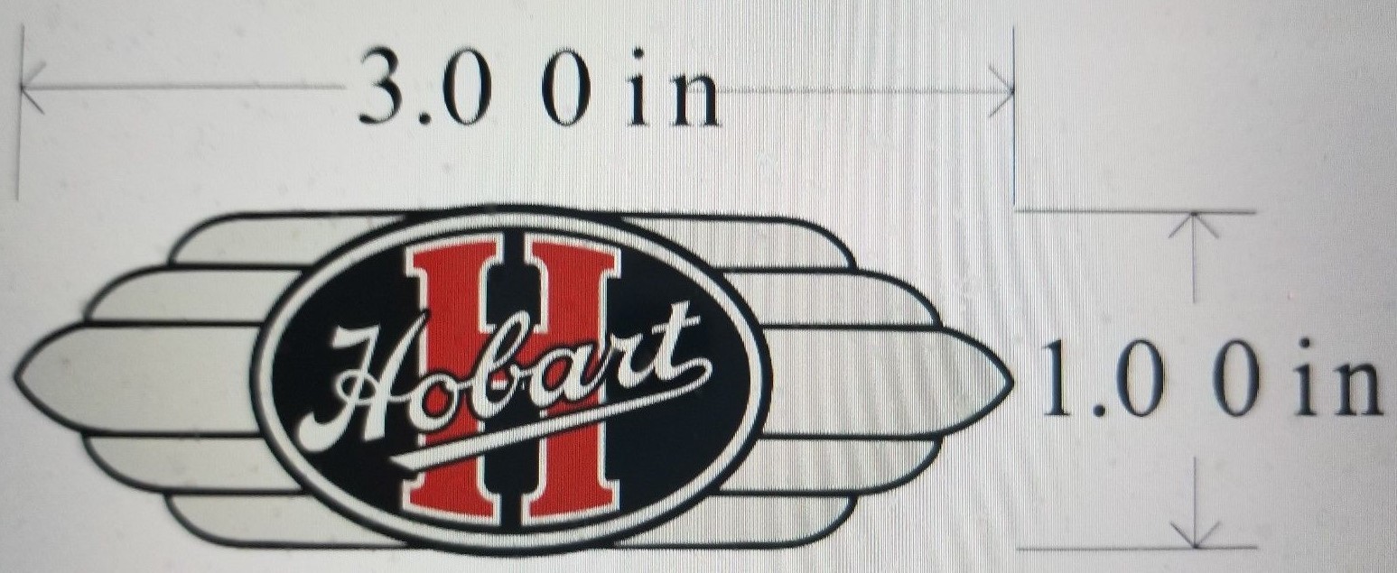 Antique Vintage Hobart Restoration Decal from Original Hobart Specifications