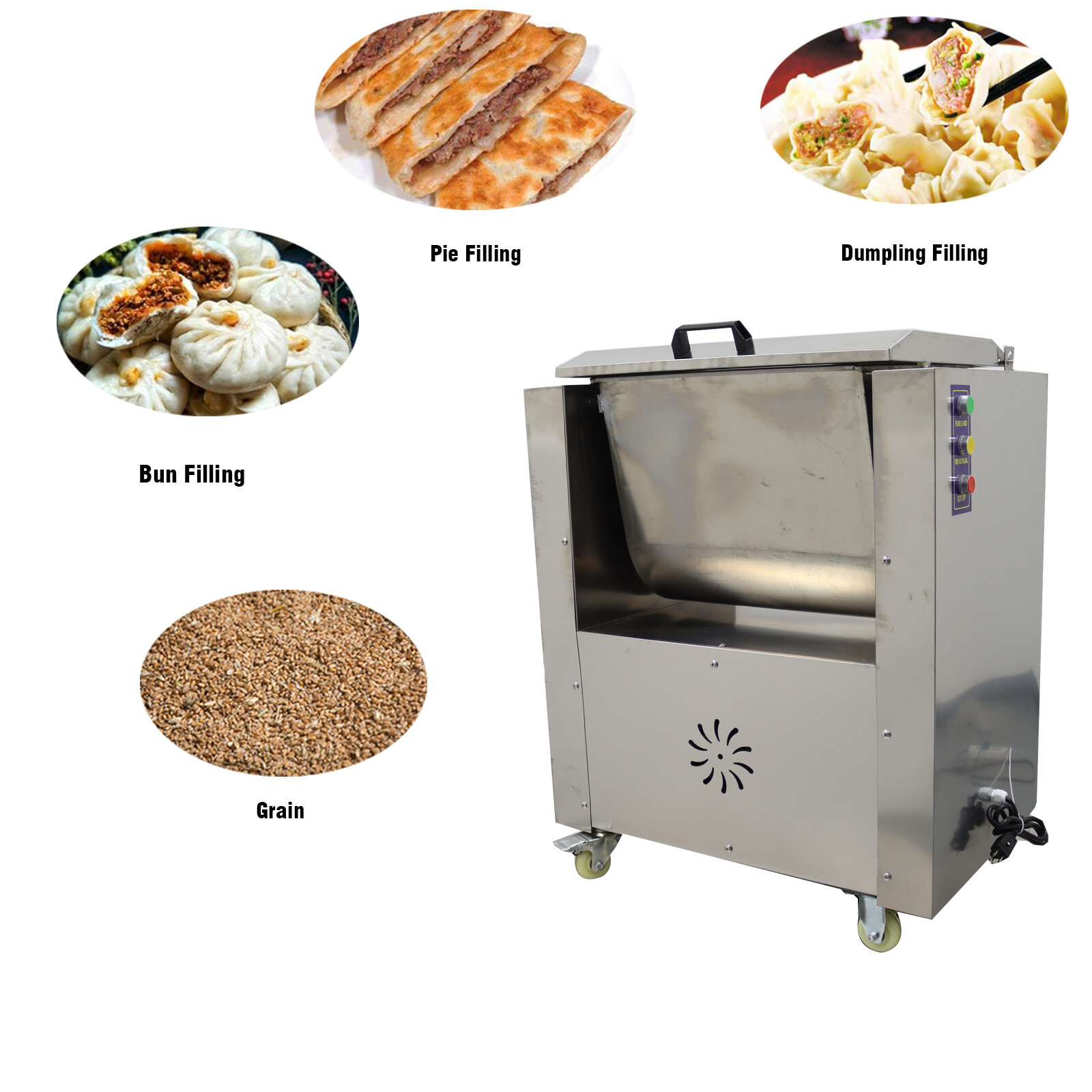Stainless steel Commercial Electric Meat Vegetable Mixer Stuffing Mixer 110V 2HP