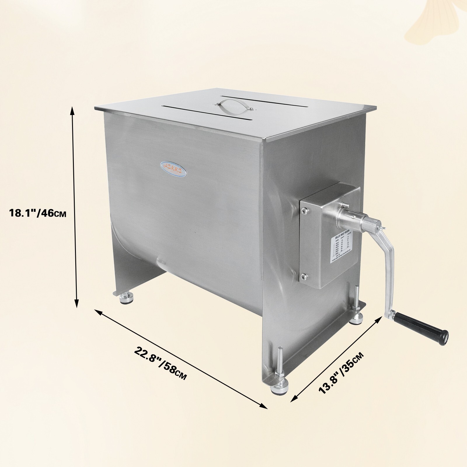 Hakka Manual Meat Mixer Sausage Machine Maximum Mixing 85 Pound of Meat