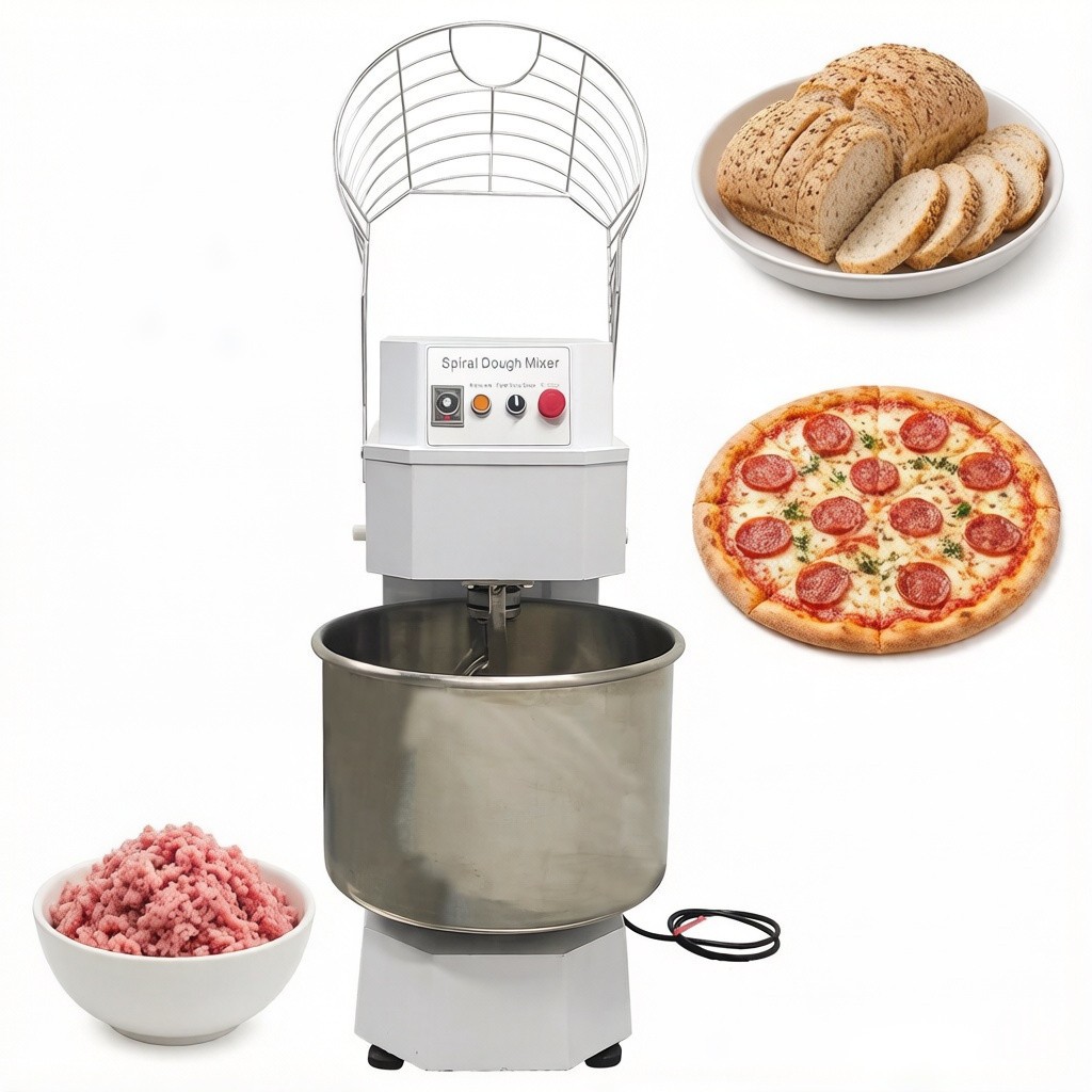 220V CNC Pizza Dough Mixer Machine 60QT Dual Action and Dual Speed Stand Mixer