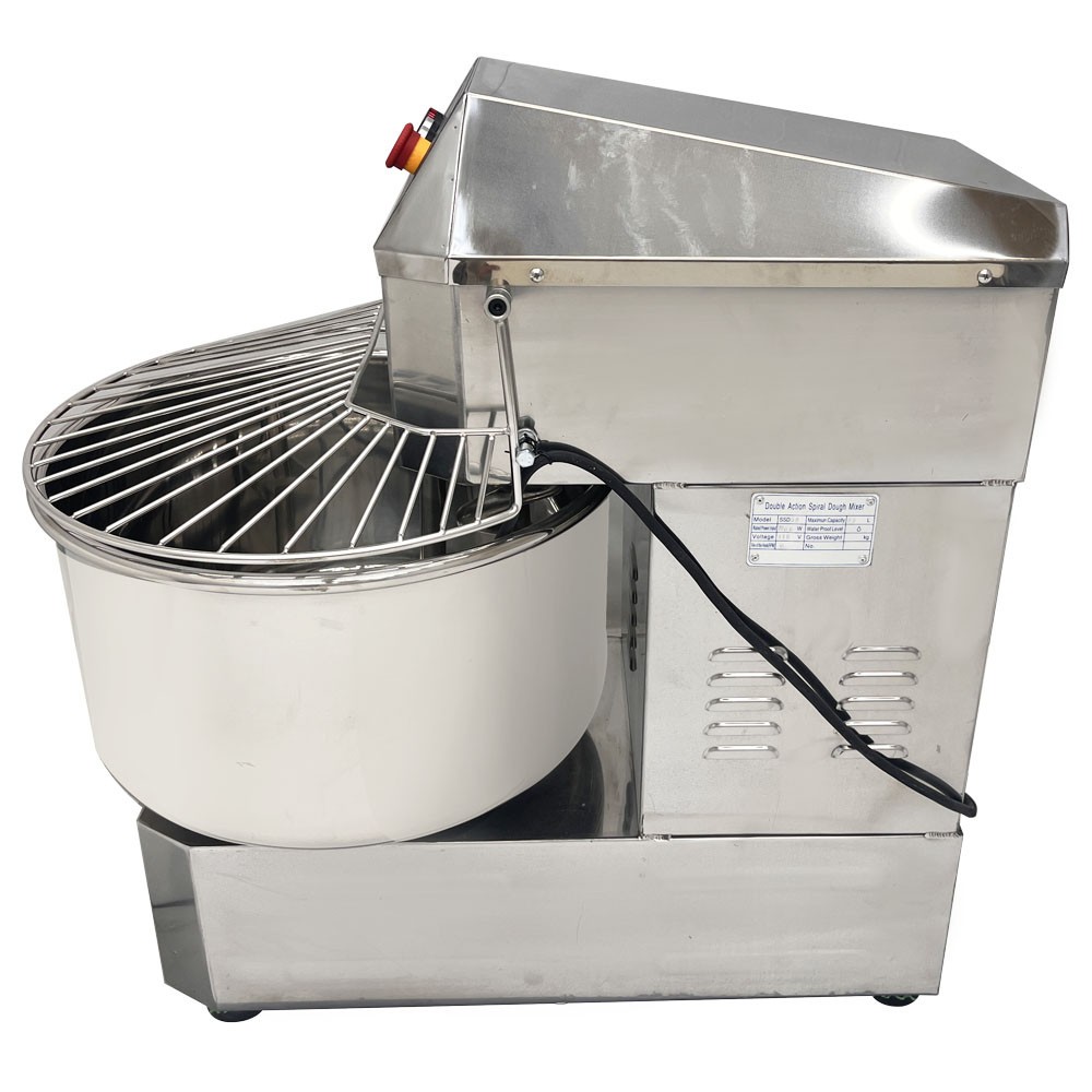 110V 50QT Dual-Speed Stainless Dough Mixer,Safety Lid Lock & Auto Stop Function