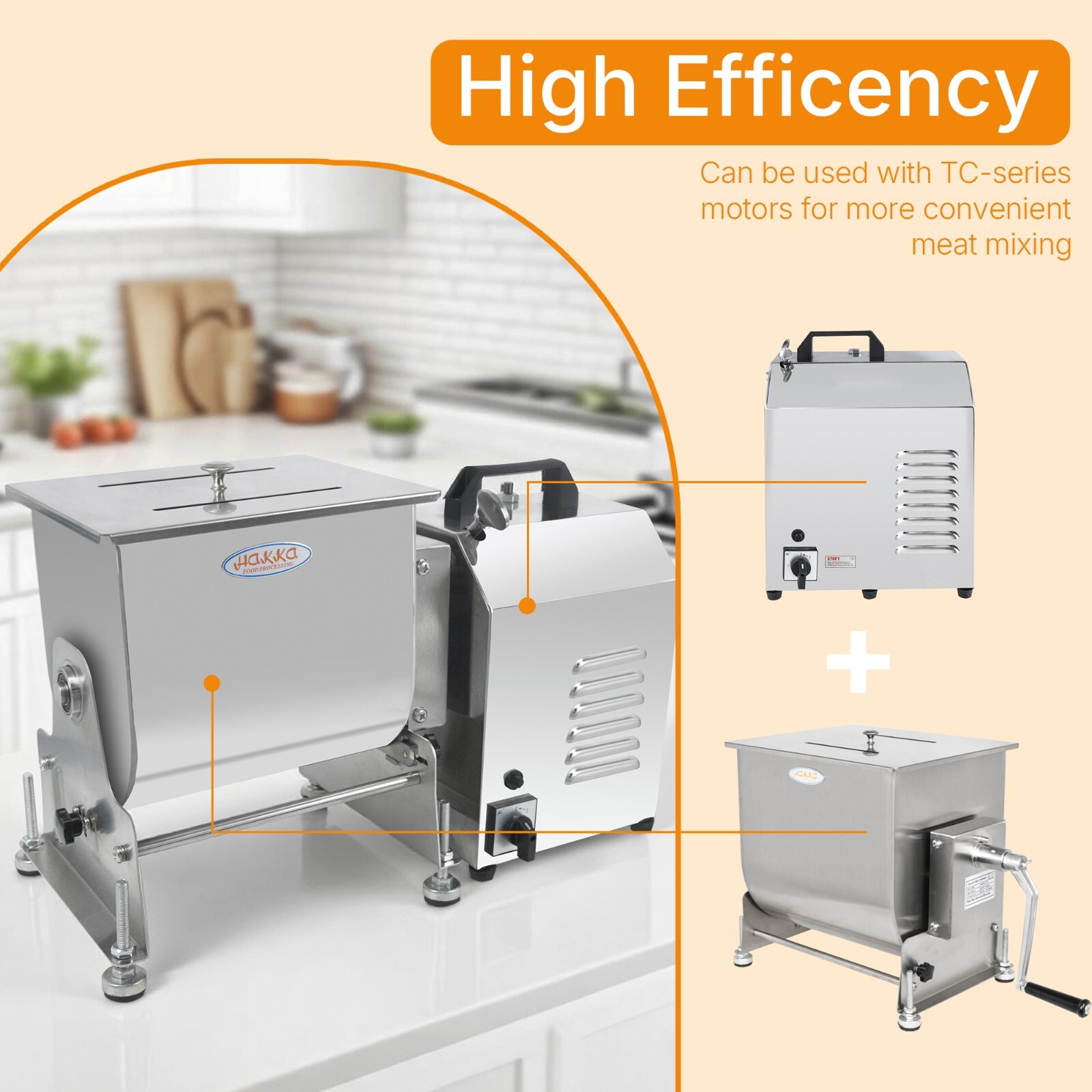 Clivia Tilt Tank 60lb/30L Meat Mixer Sausage Mixing Machine Kitchen Food Process