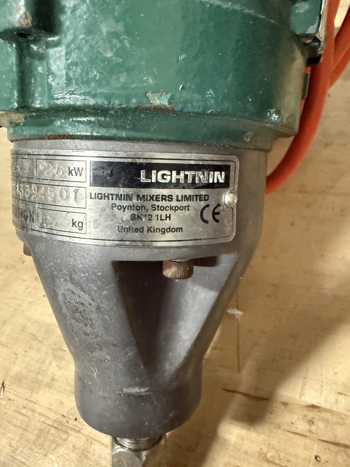Lightin Mixer 25hp 3 Phase Vertical Motor