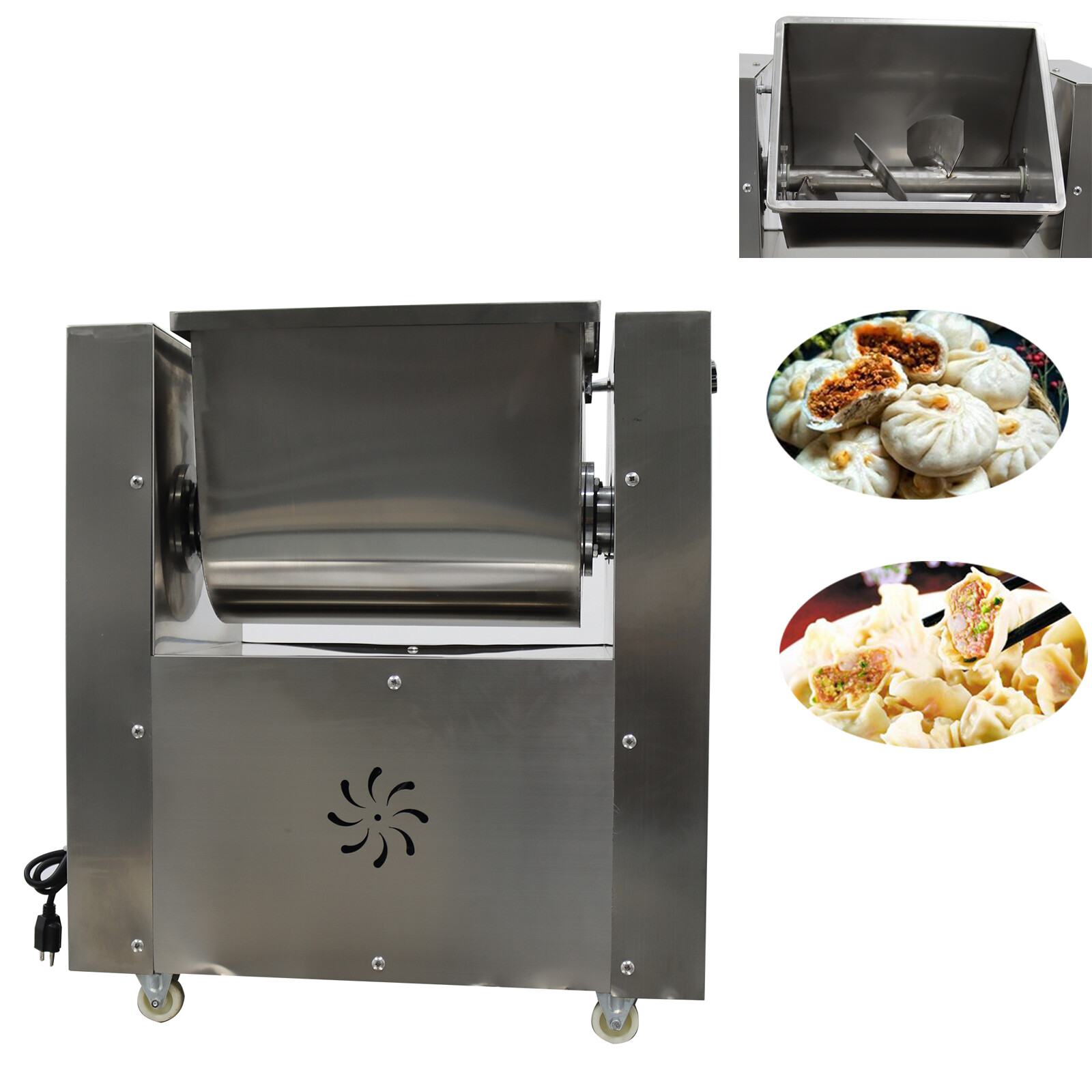 Electric Meat Vegetable Mixer Blender Tilt Tank Stainless Steel 30L 110V 1100W