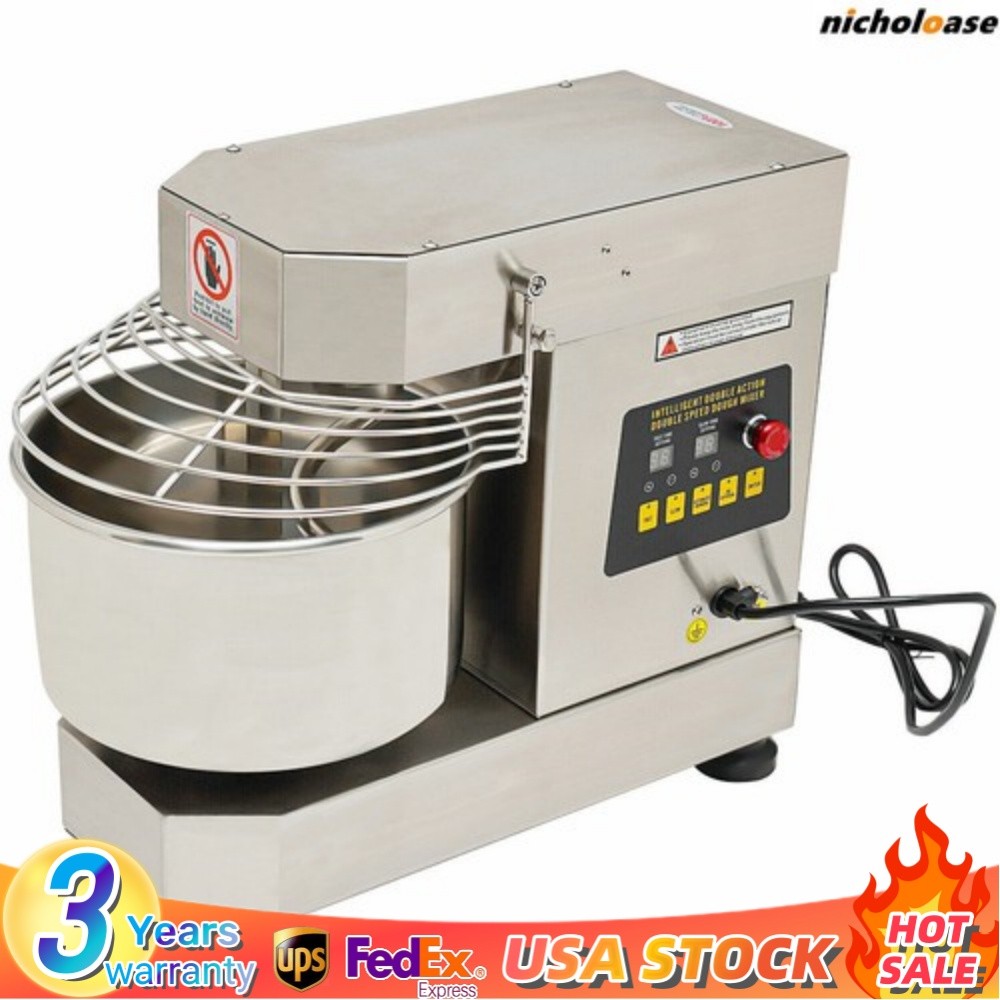 12Qt 2-Speed Commercial Food Mixer Electric Dough Mixer Pizza Bakery Mixer 750W