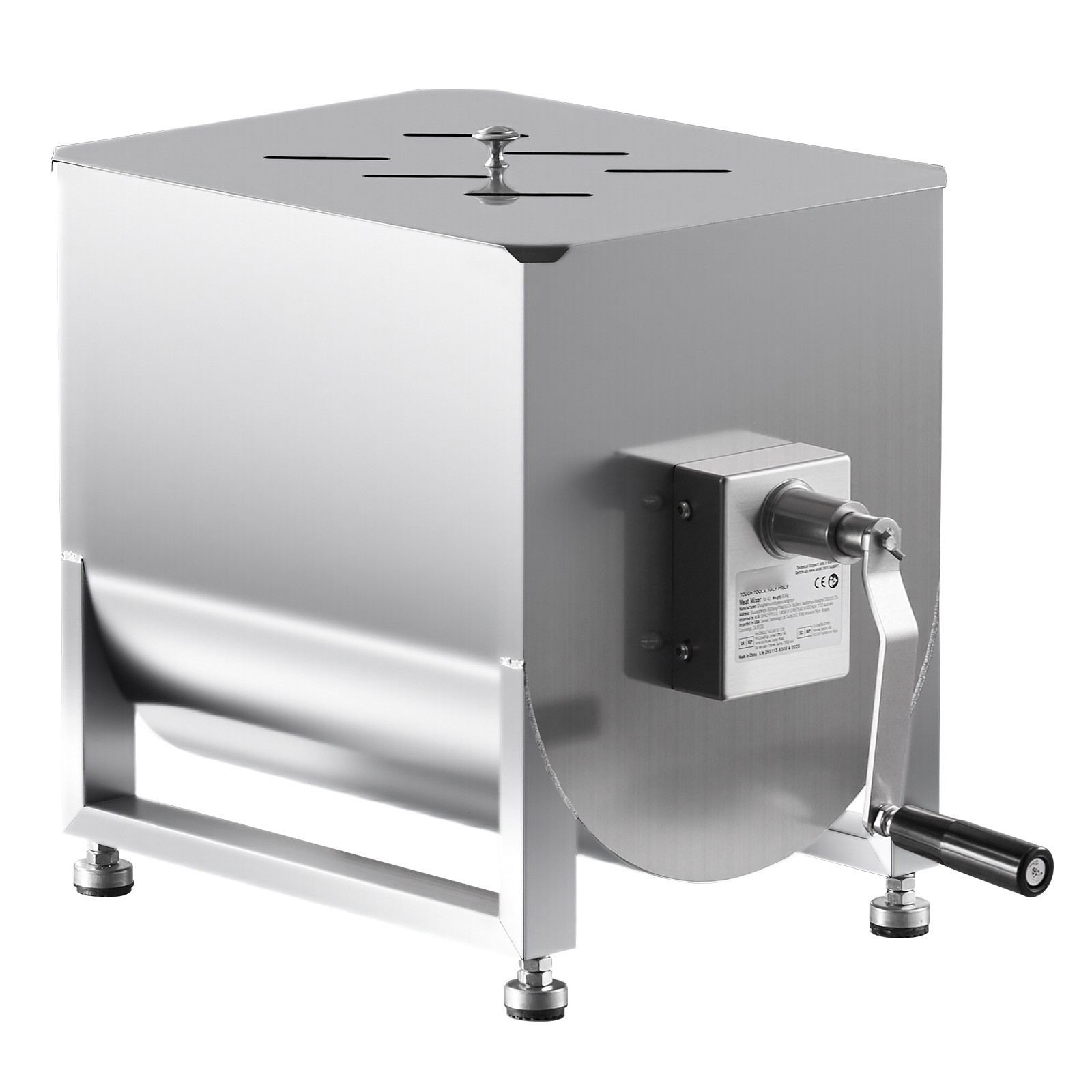 Uimoso Manual Meat Mixer 40L Fixed Tank Mixing Max 60LB for Meat Sausage Mixer