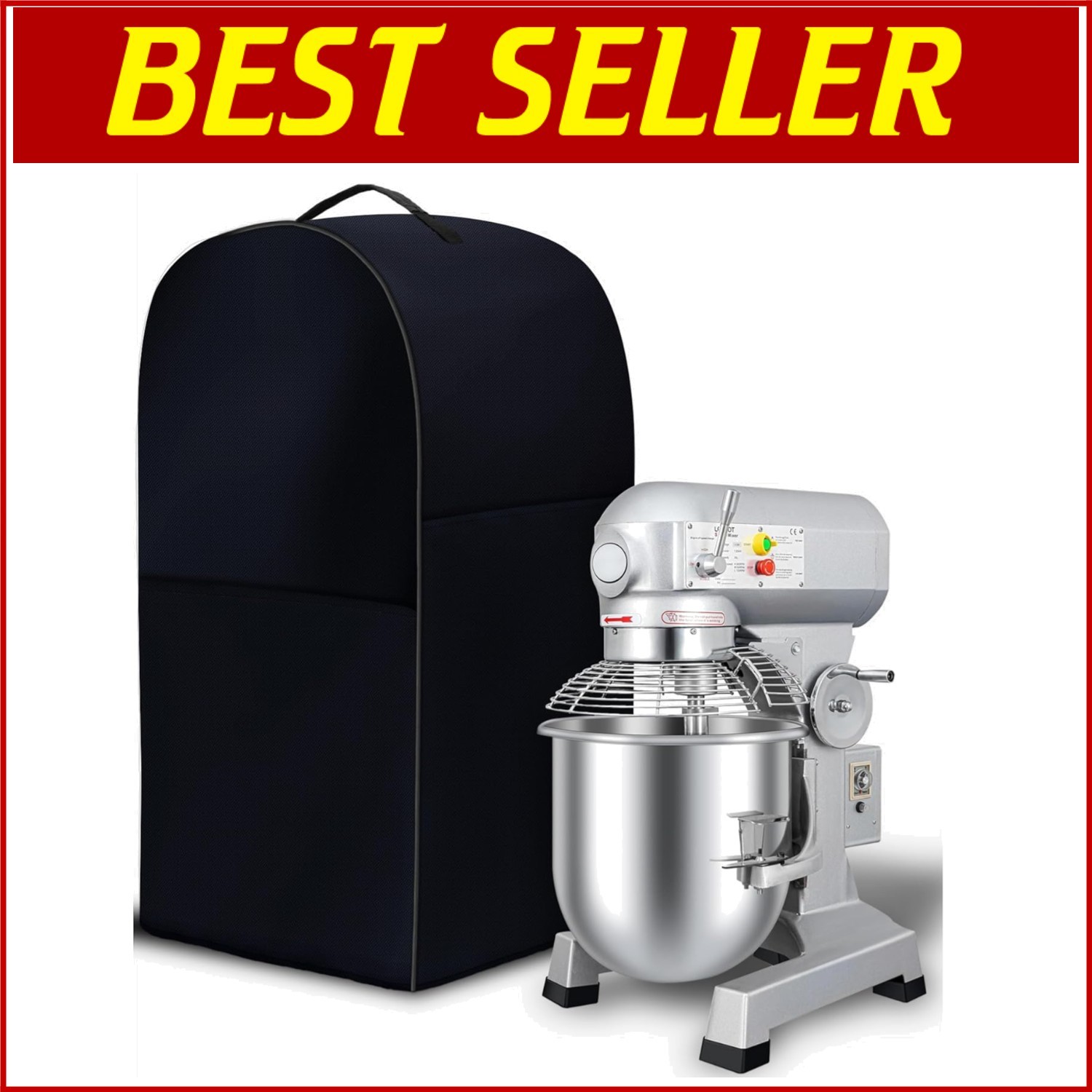 Durable Dustproof Commercial Mixer Cover with Storage Pockets – 15QT