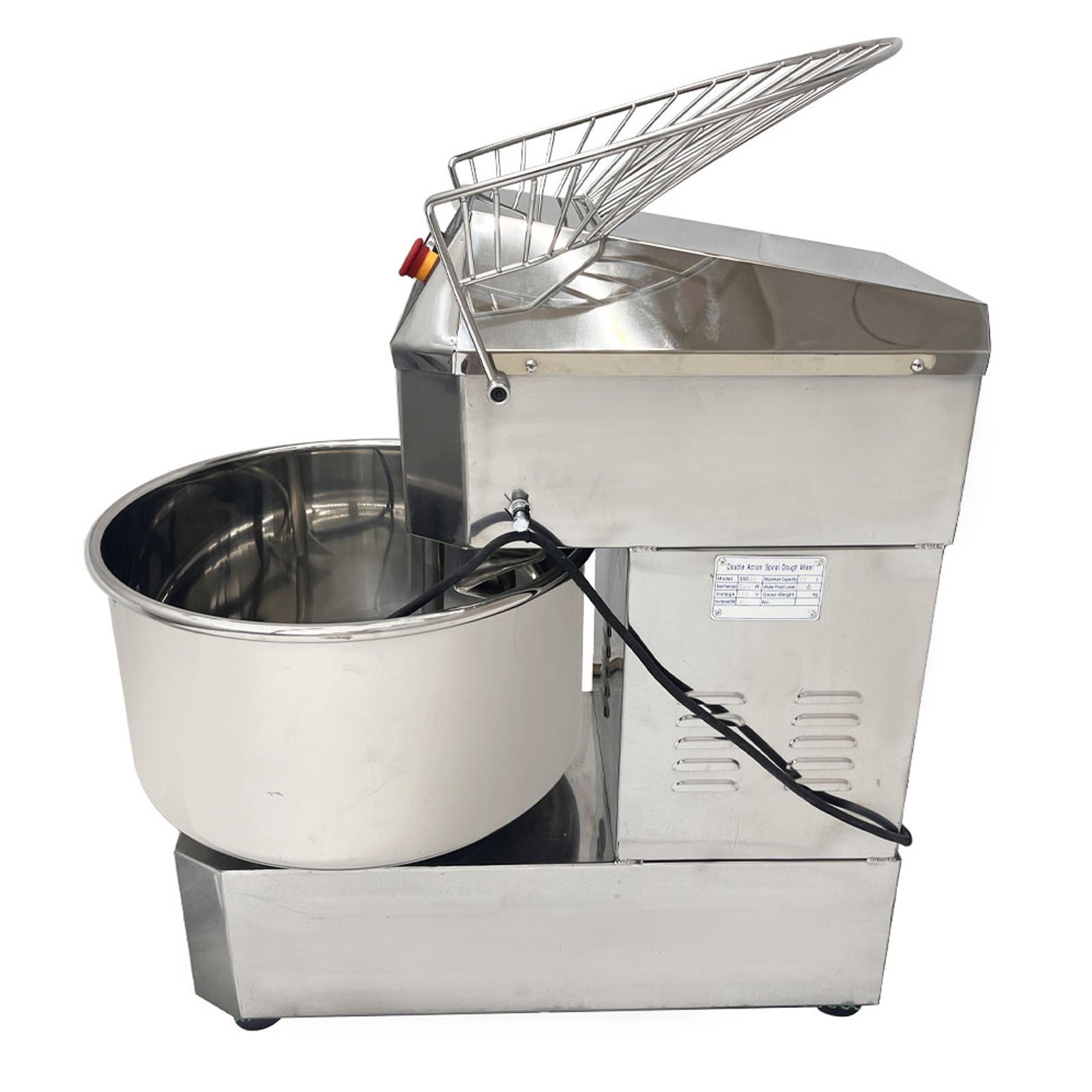 40L Double Speed Double Action Dough Mixer 110V Spiral Flour Mixing Machine