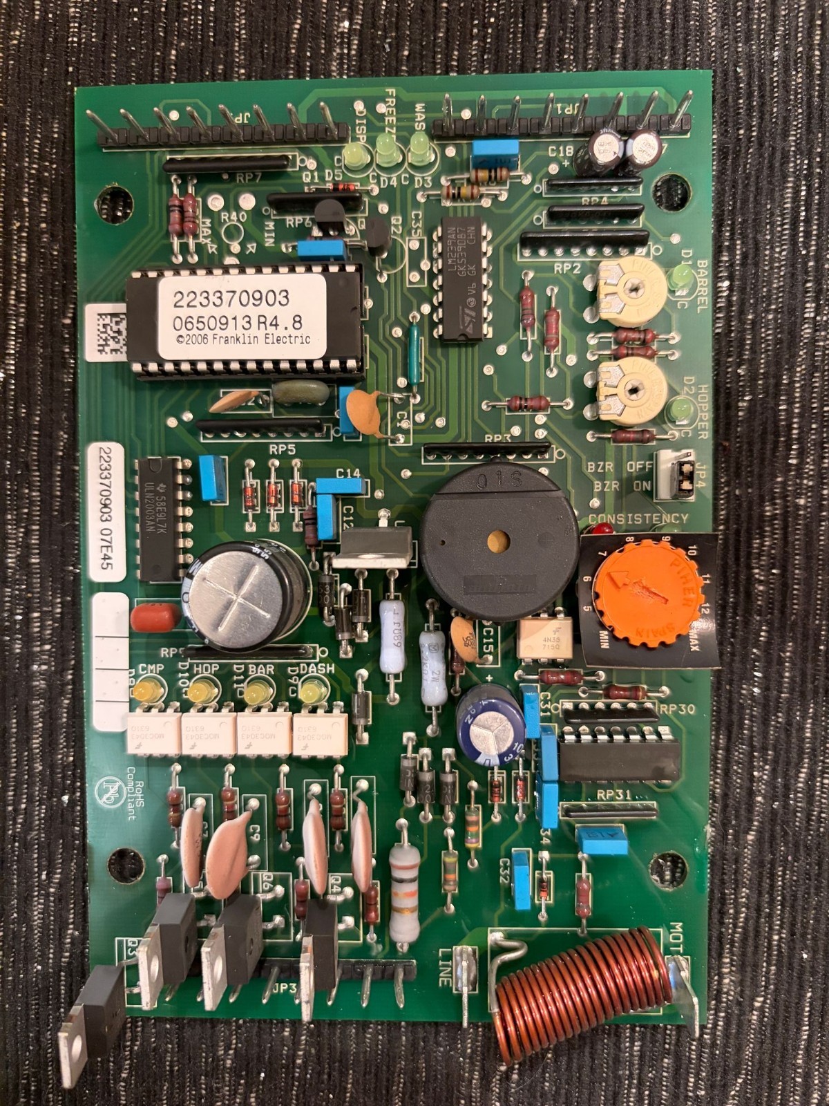 Waring Commercial Drink Mixer Franklin PCB Board 223370903 — TESTED WORKING!