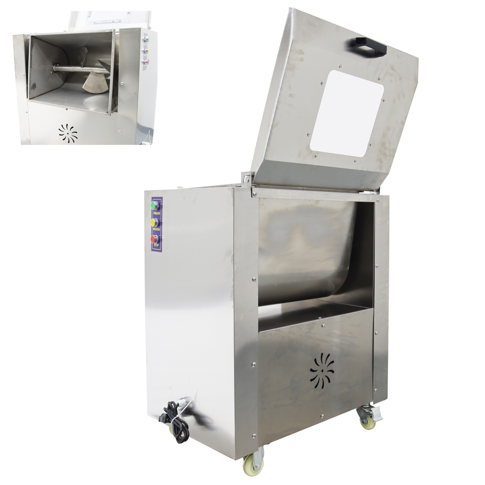 Commercial Meat Mixer Electric Meat Vegetable Stirrer Blender 110V 50L 13.2gal