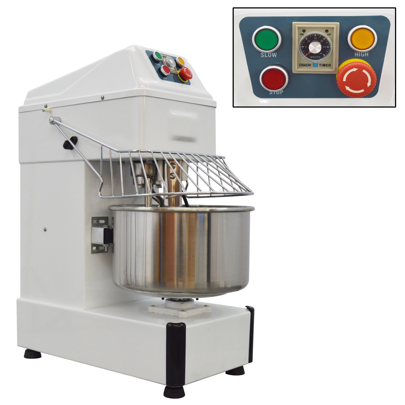 110V 1500W 20L Commercial Dough Mixer Dual Speed Dual Action 150/200RPM